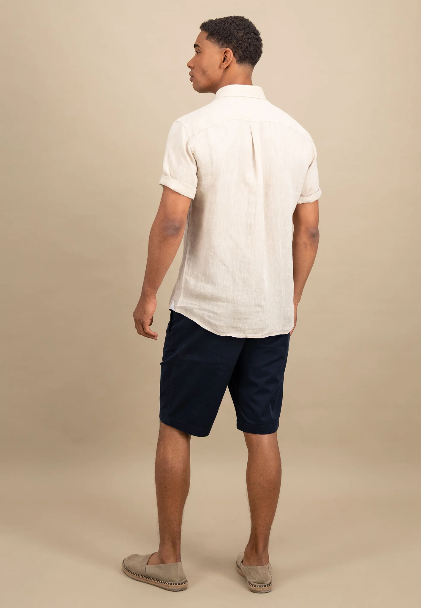 Kurzarm Hemd aus Leinen mit Brusttasche - Image 27