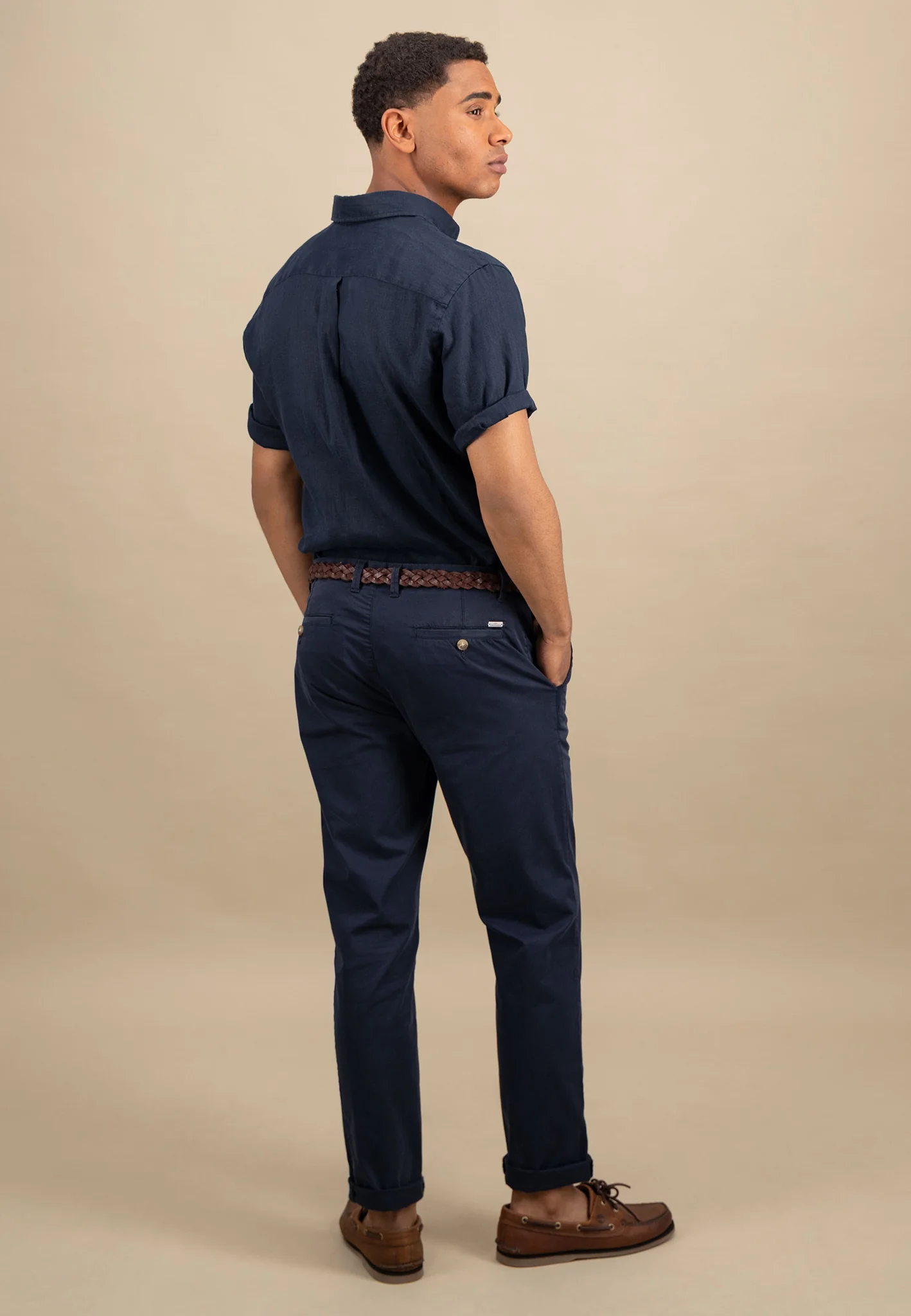 Kurzarm Hemd aus Leinen mit Brusttasche - Image 33