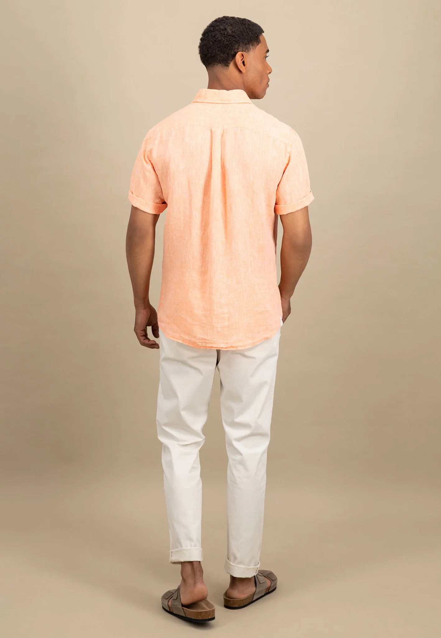 Kurzarm Hemd aus Leinen mit Brusttasche - Image 9