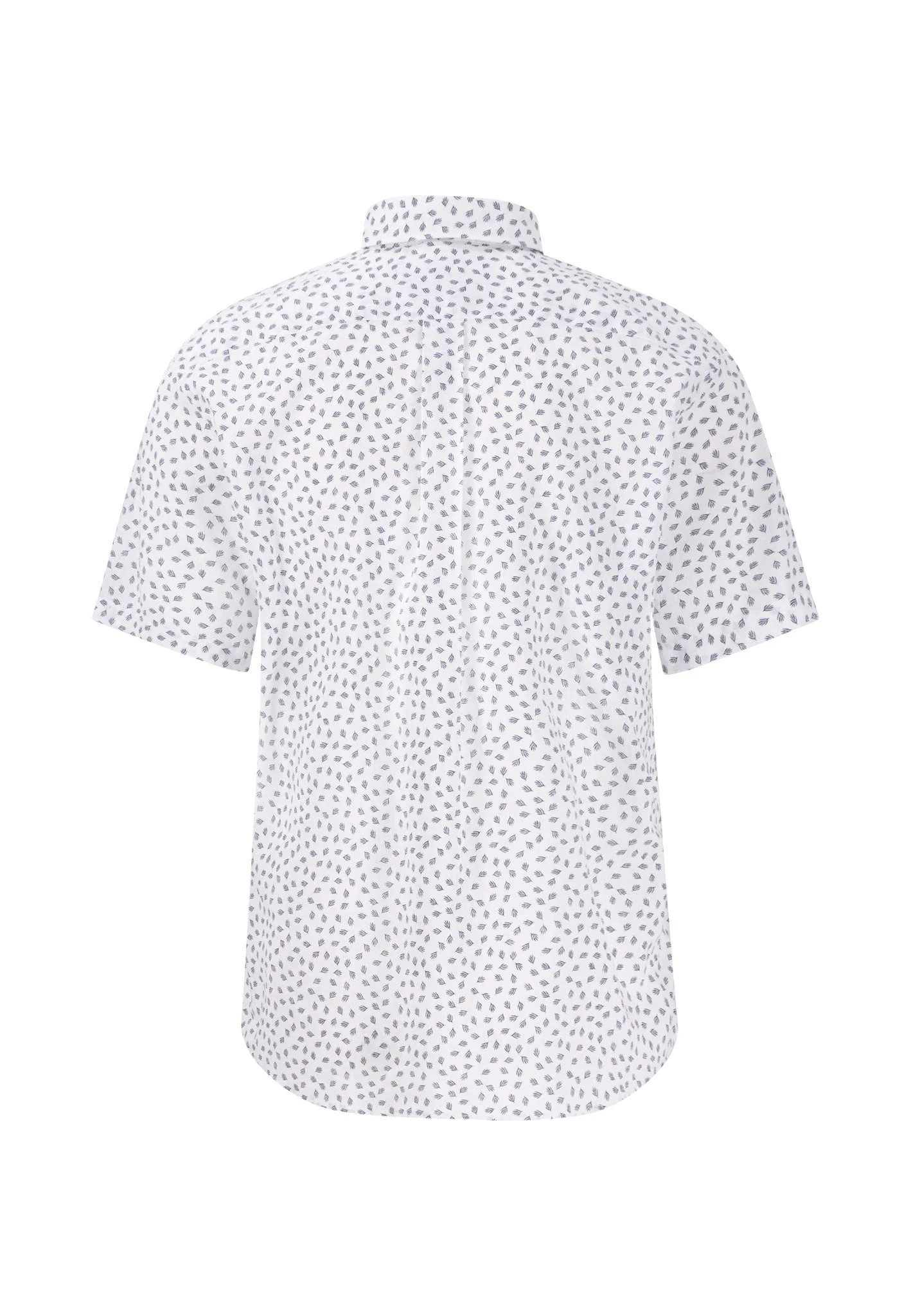 Kurzarm Hemd aus Leinen mit Muster und Brusttasche - Image 6