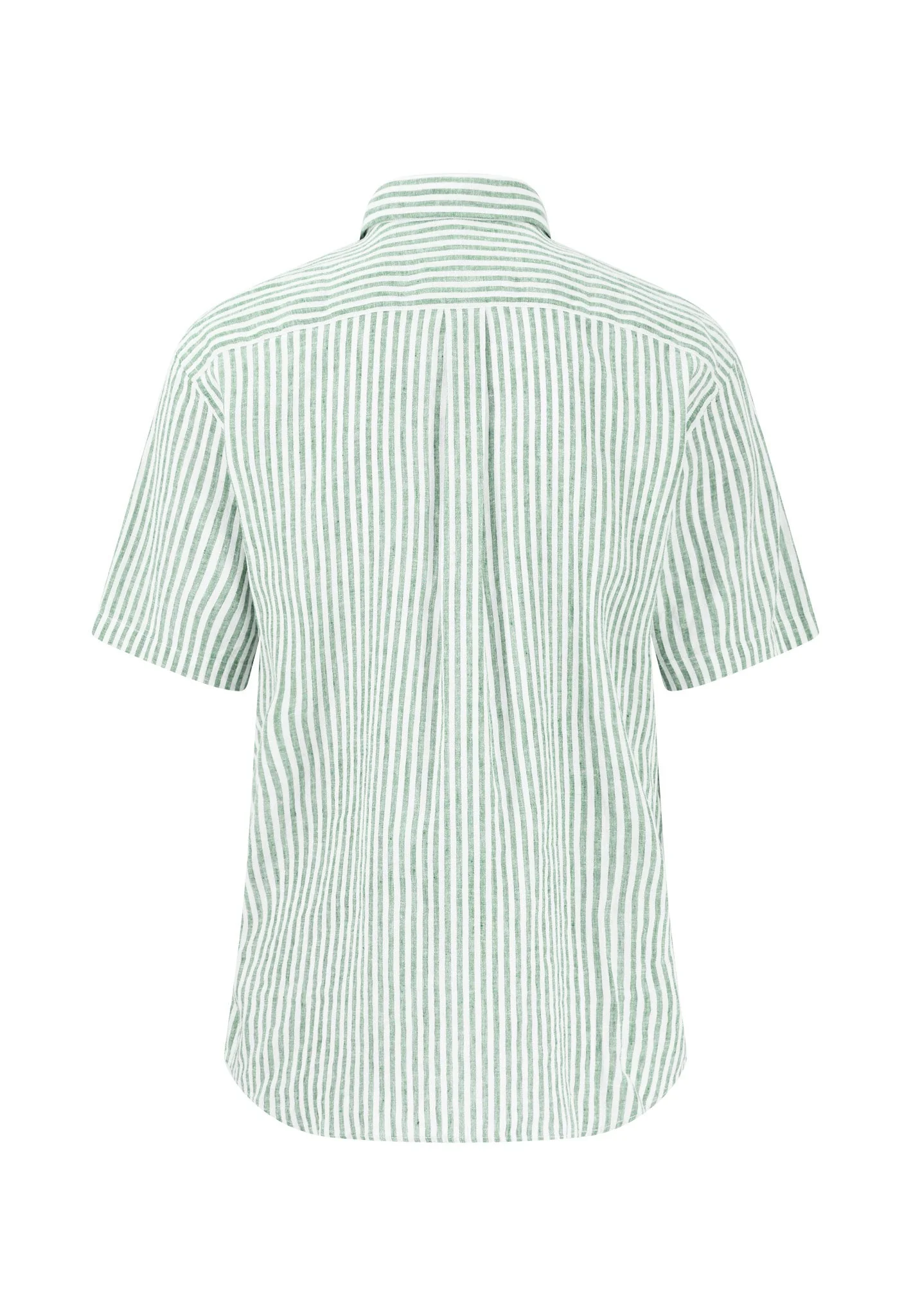 Kurzarm Hemd aus Leinen mit Streifen und Brusttasche - Image 10