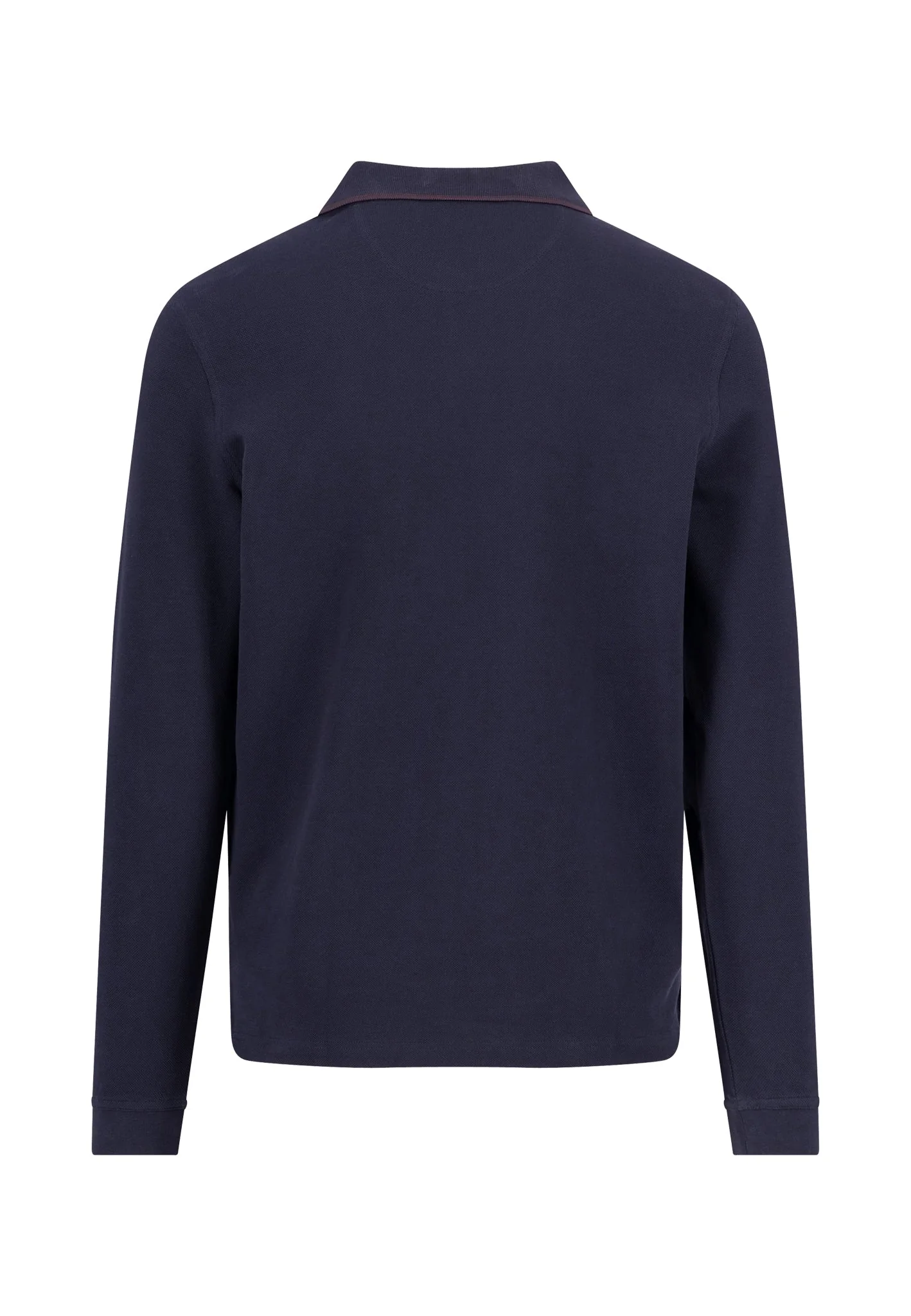 Langarm-Poloshirt aus Baumwolle mit Kontrastkragen - Image 15