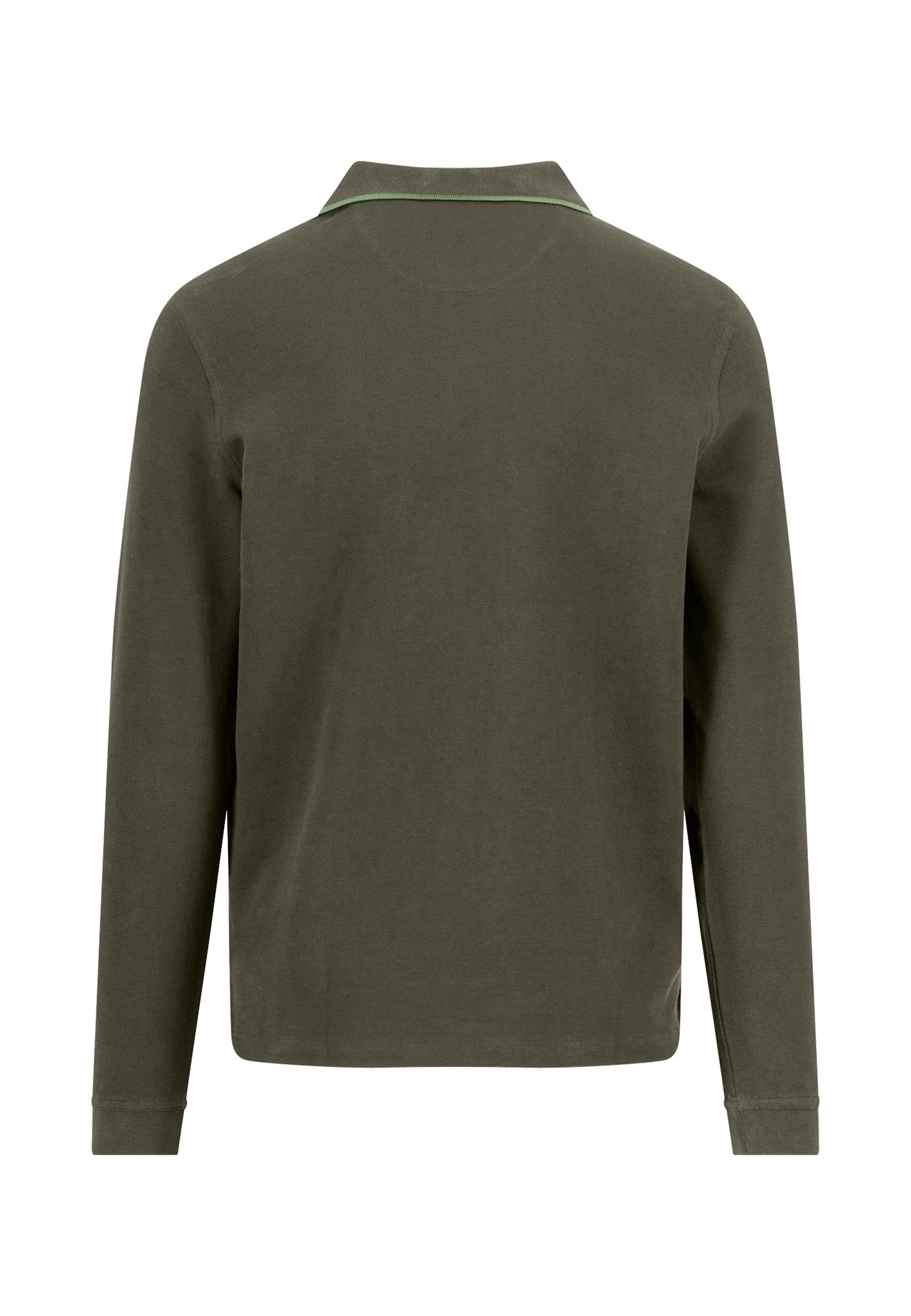 Langarm-Poloshirt aus Baumwolle mit Kontrastkragen - Image 20