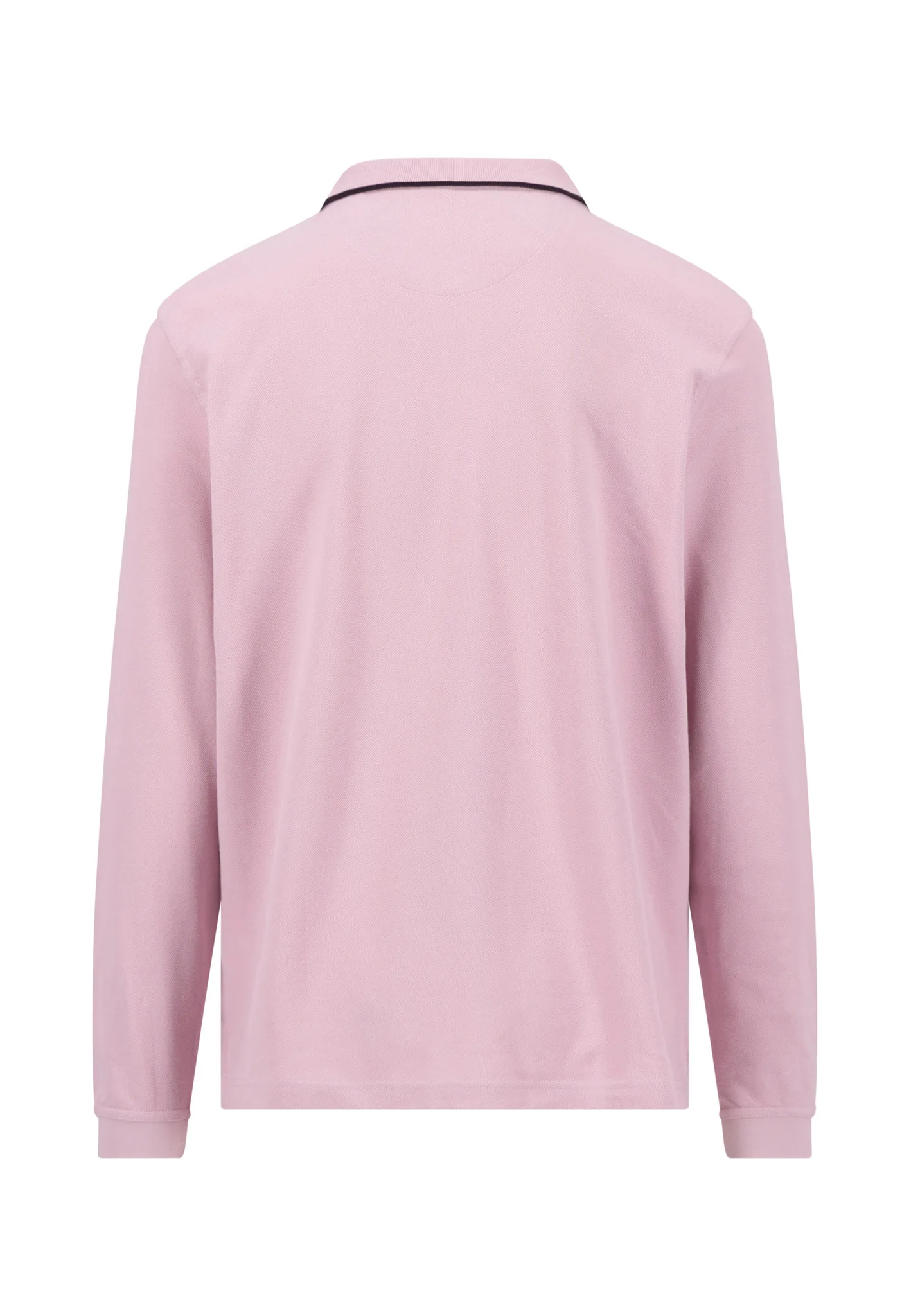 Langarm-Poloshirt aus Baumwolle mit Kontrastkragen - Image 5