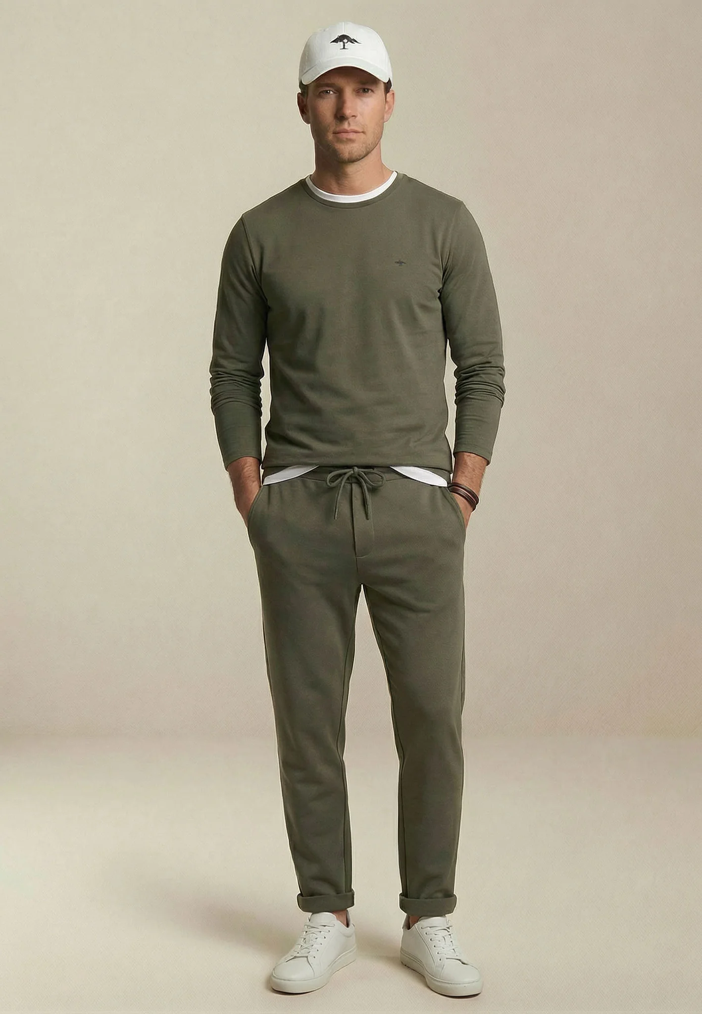 Langarmshirt aus Baumwolle mit Rundhalsausschnitt und Logostickerei - Image 12