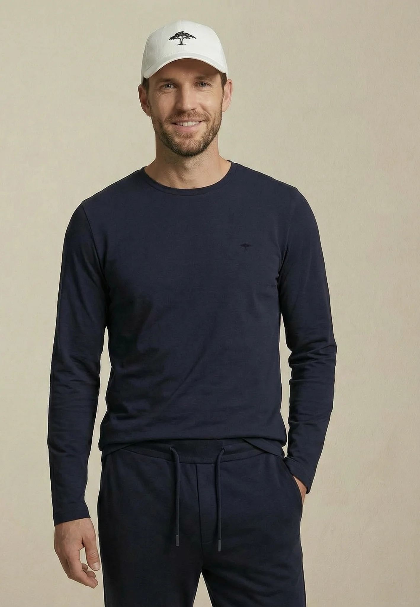 Langarmshirt aus Baumwolle mit Rundhalsausschnitt und Logostickerei - Image 6