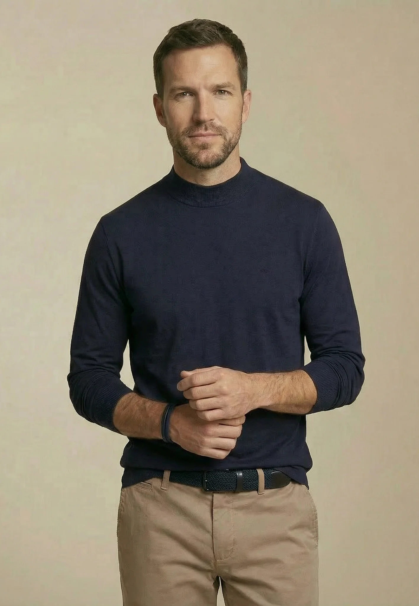 Langarmshirt aus Baumwolle mit Stehkragen - Image 6