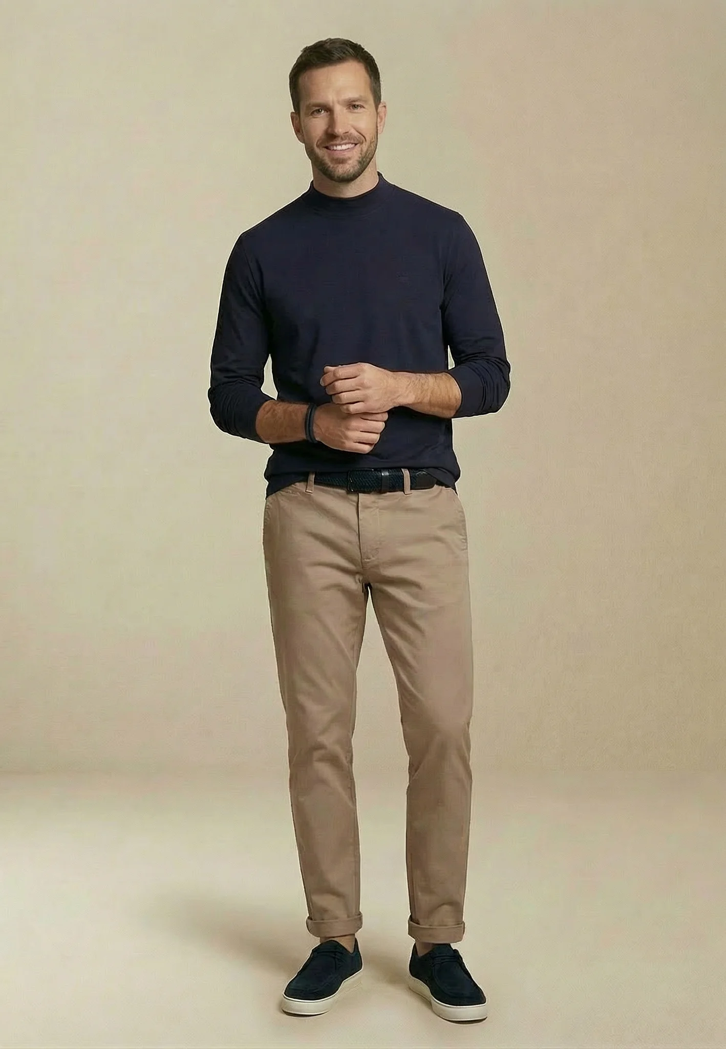 Langarmshirt aus Baumwolle mit Stehkragen - Image 8