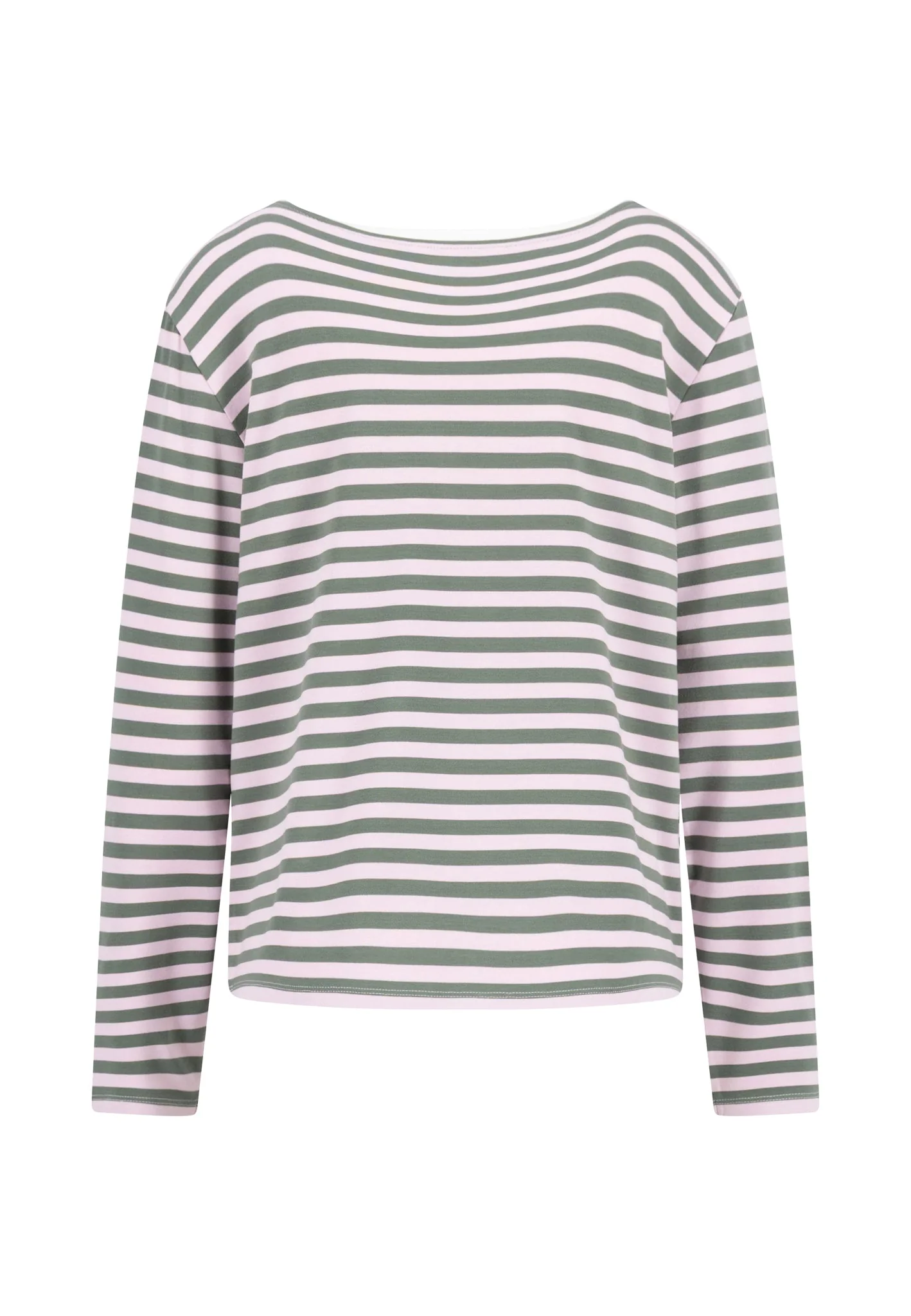 Langarmshirt aus Viskosemix mit Streifenmuster und Rundhalsausschnitt - Image 10