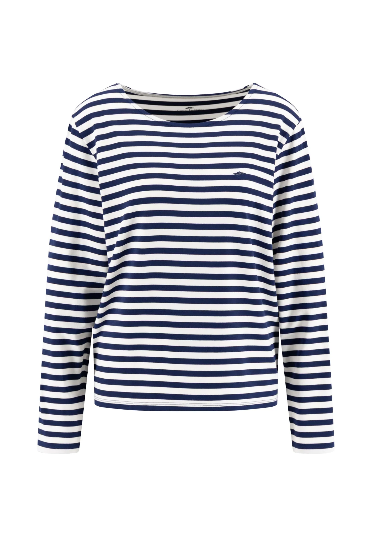 Langarmshirt aus Viskosemix mit Streifenmuster und Rundhalsausschnitt - Image 4