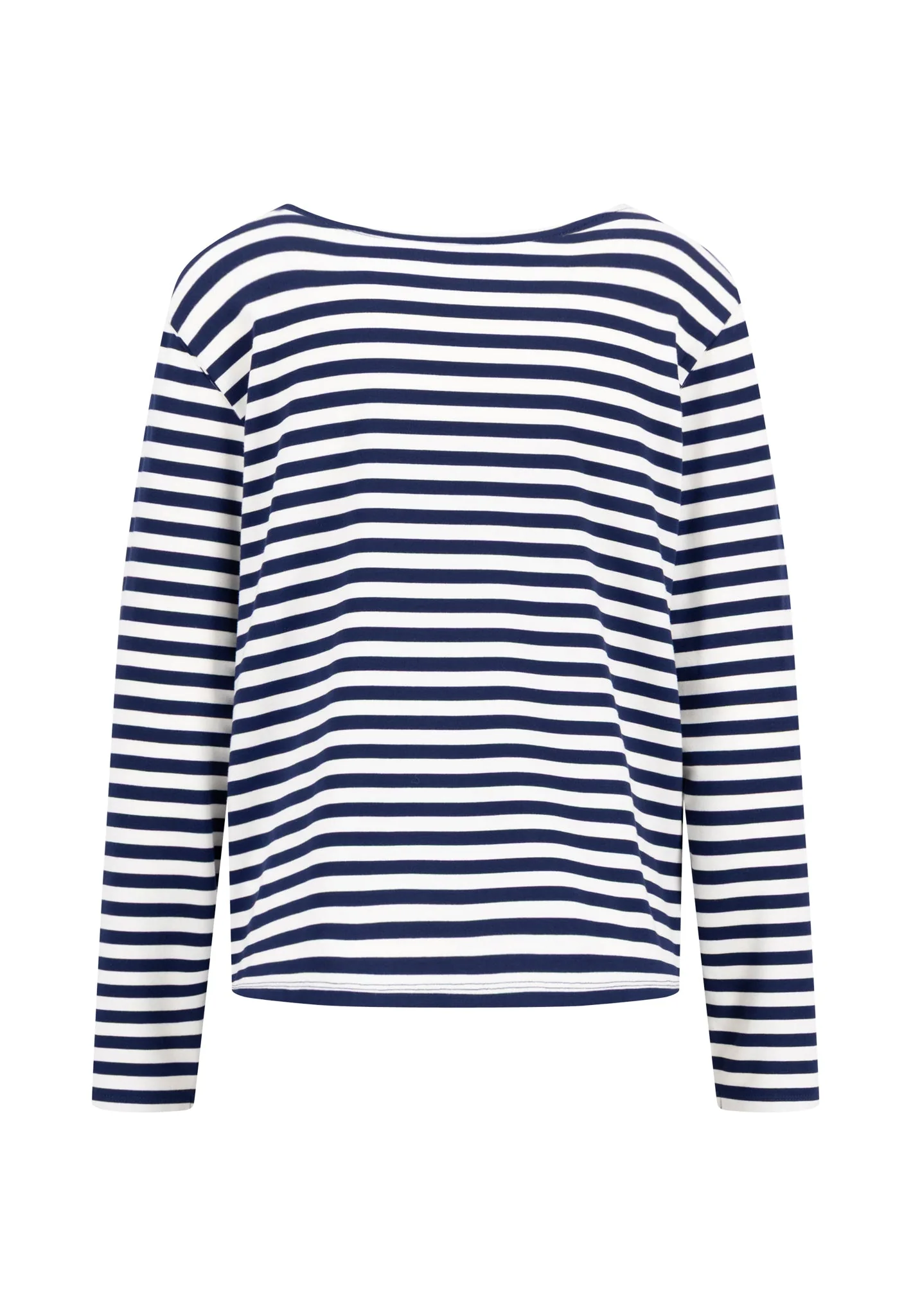 Langarmshirt aus Viskosemix mit Streifenmuster und Rundhalsausschnitt - Image 5