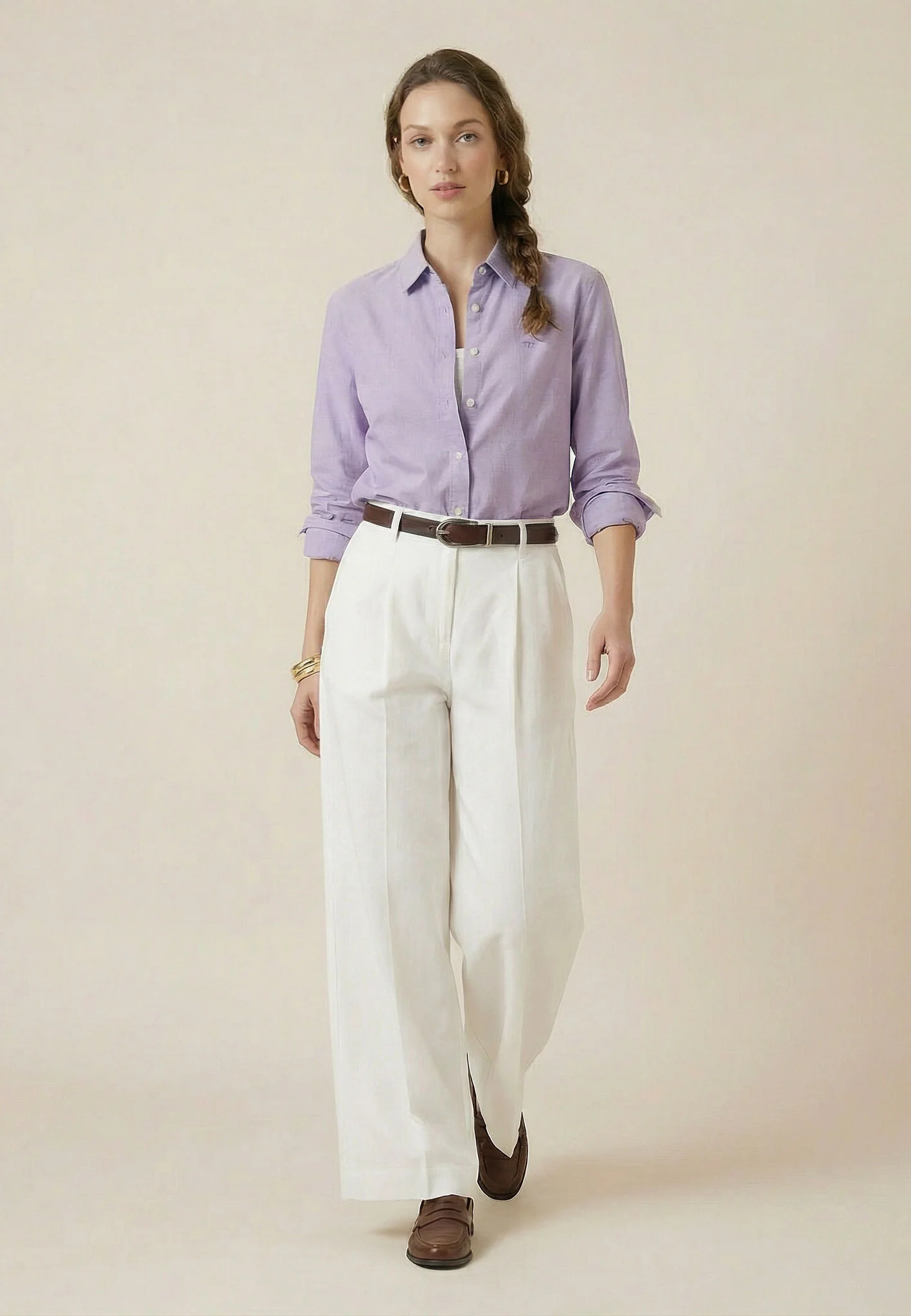 Oxfordbluse aus Baumwolle mit klassischem Hemdkragen - Image 16