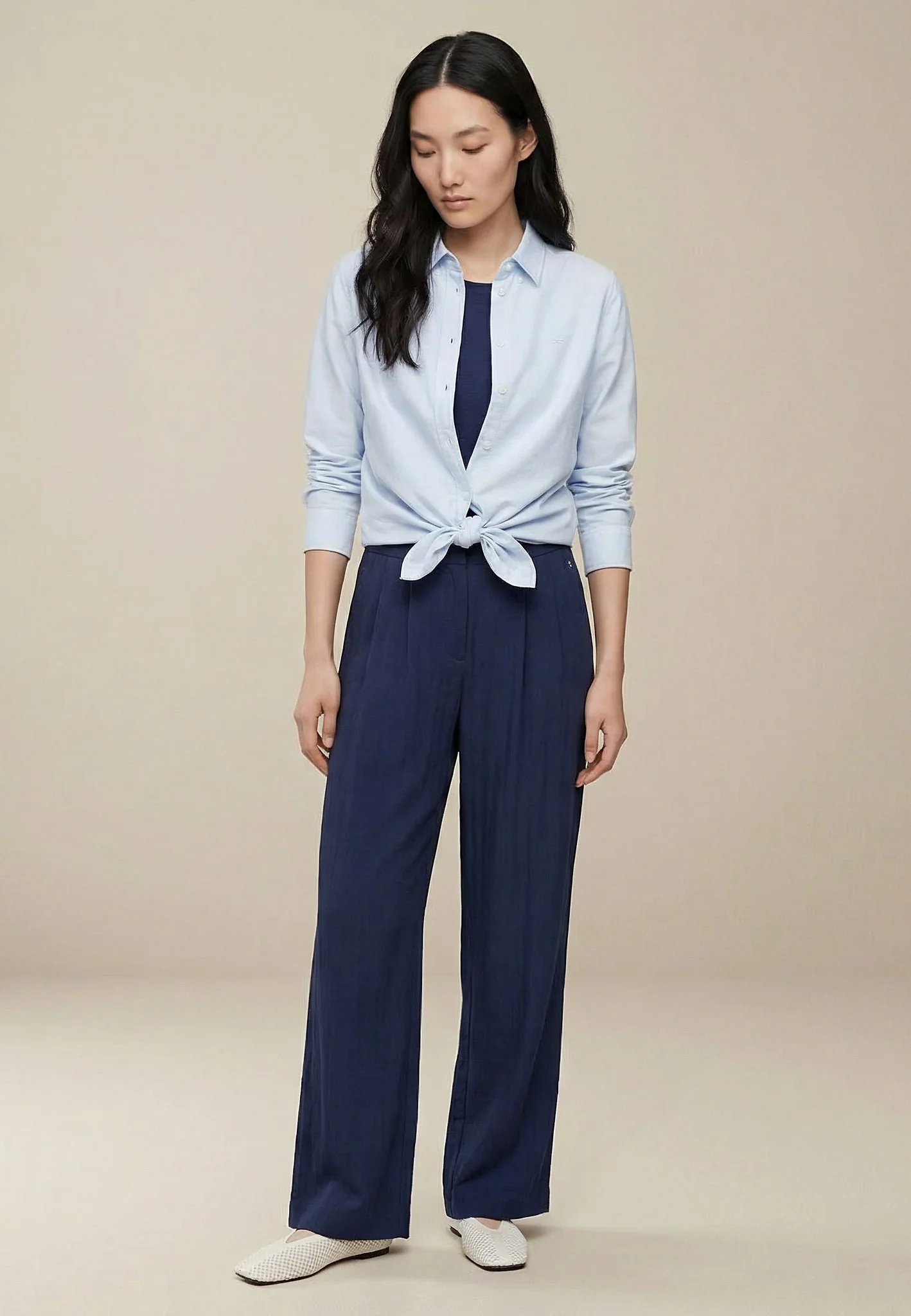 Oxfordbluse aus Baumwolle mit klassischem Hemdkragen - Image 20