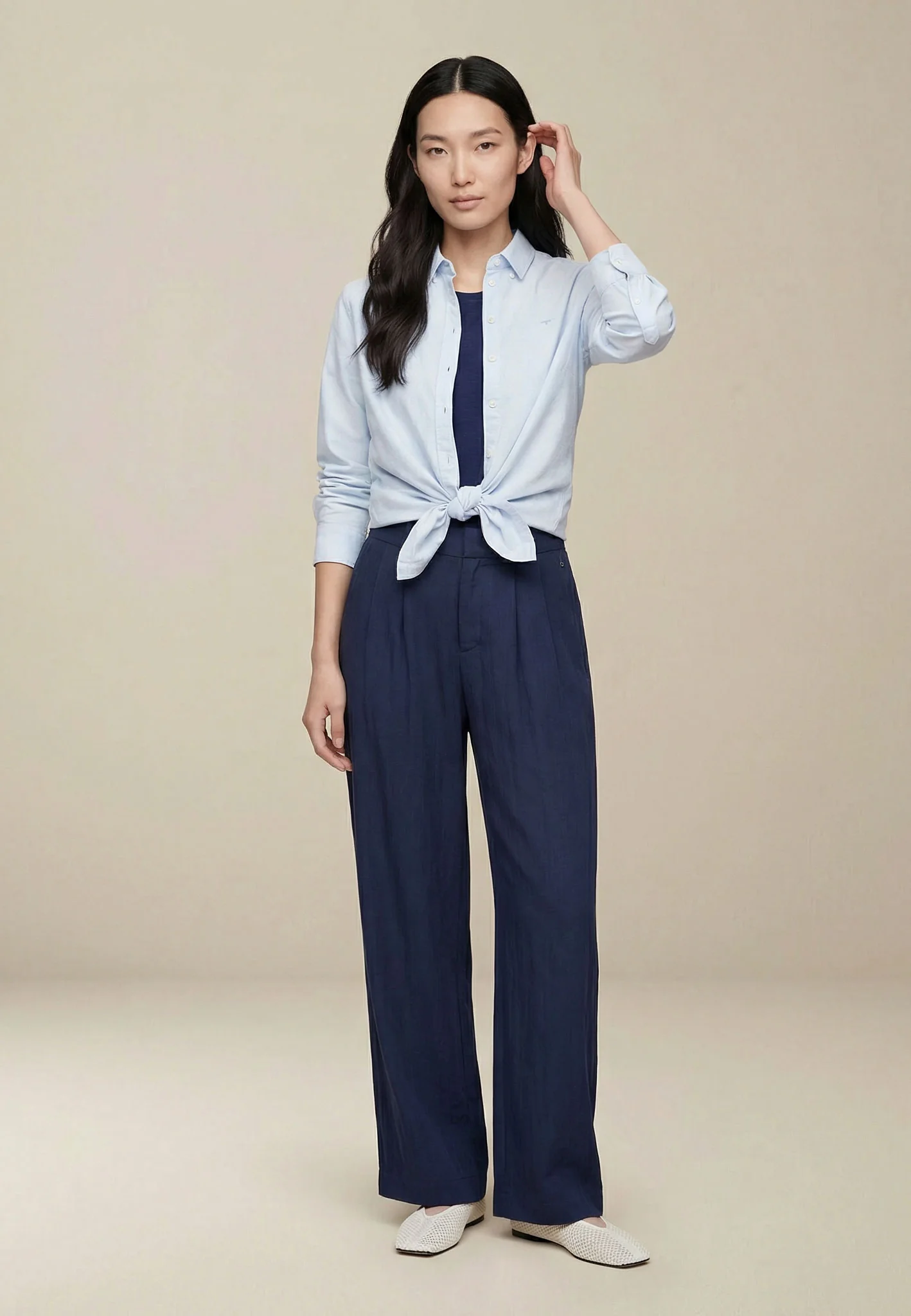 Oxfordbluse aus Baumwolle mit klassischem Hemdkragen - Image 21