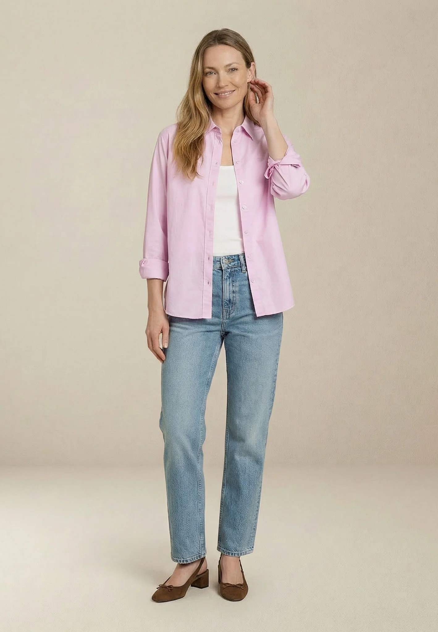 Oxfordbluse aus Baumwolle mit klassischem Hemdkragen - Image 26