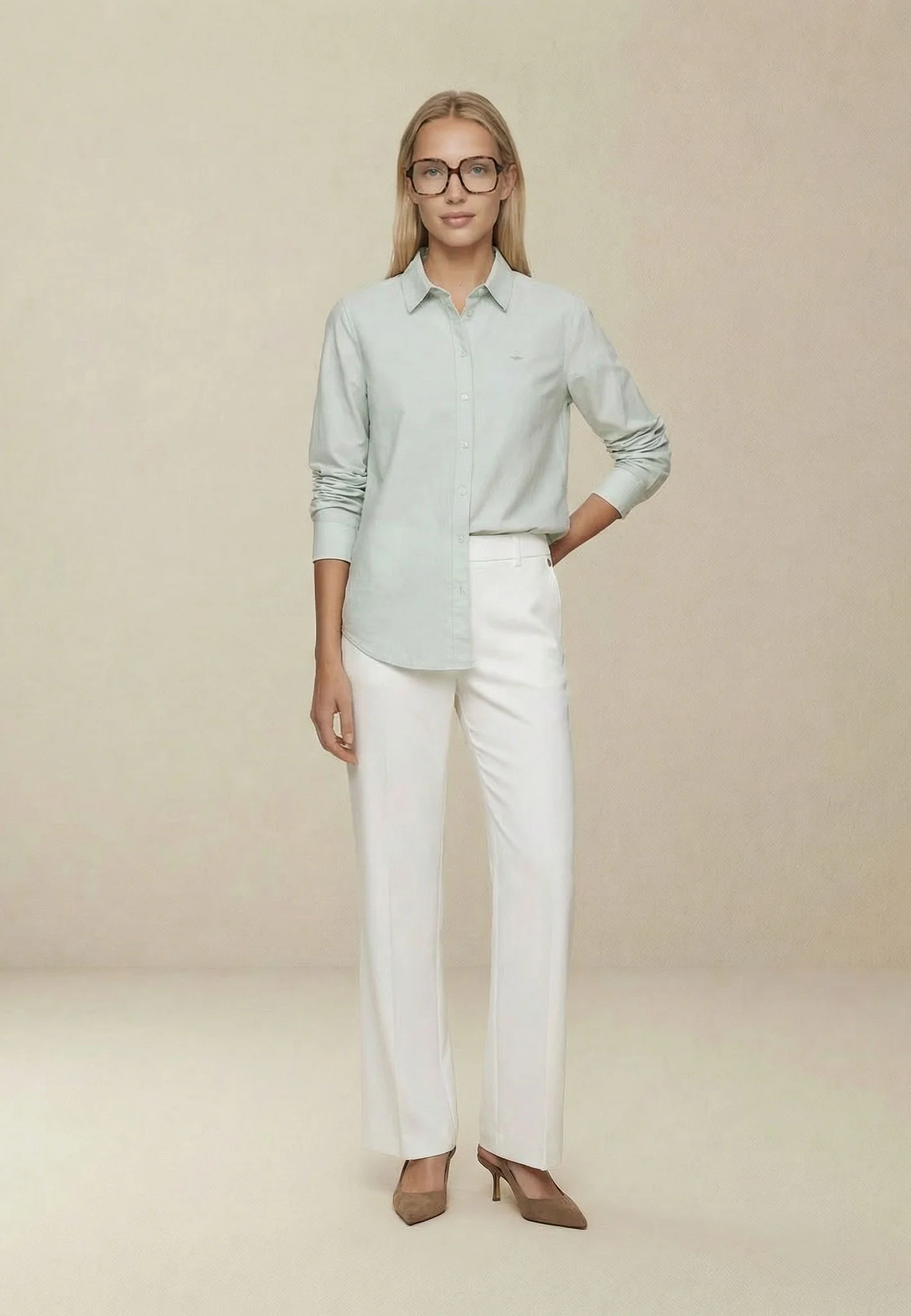 Oxfordbluse aus Baumwolle mit klassischem Hemdkragen - Image 40