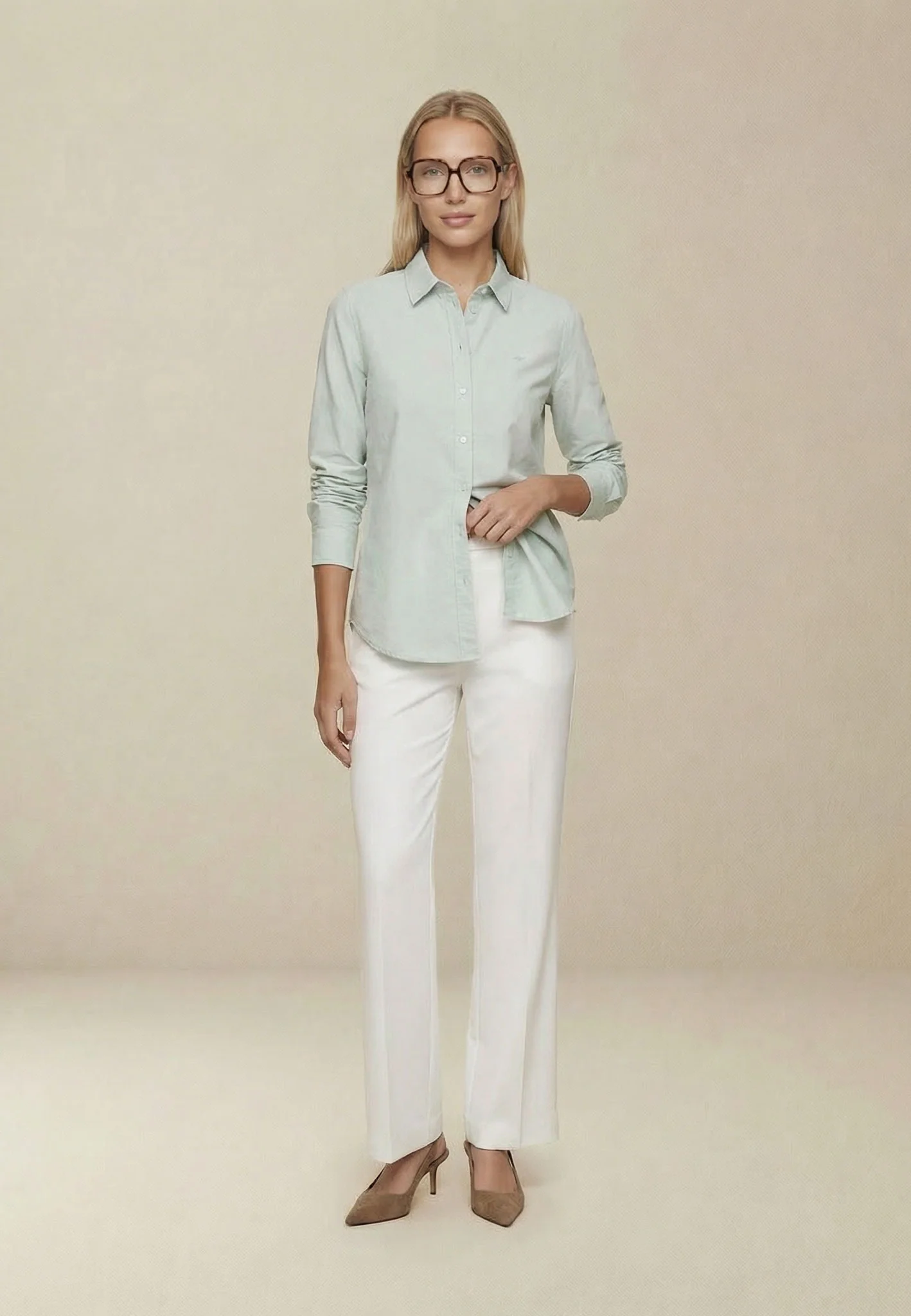 Oxfordbluse aus Baumwolle mit klassischem Hemdkragen - Image 41