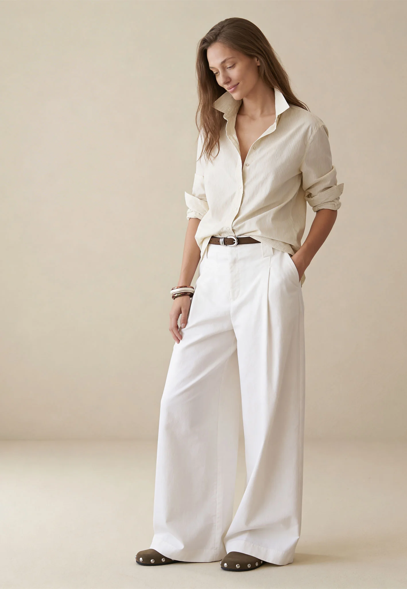 Oxfordbluse aus Baumwolle mit Streifenmuster - Image 3