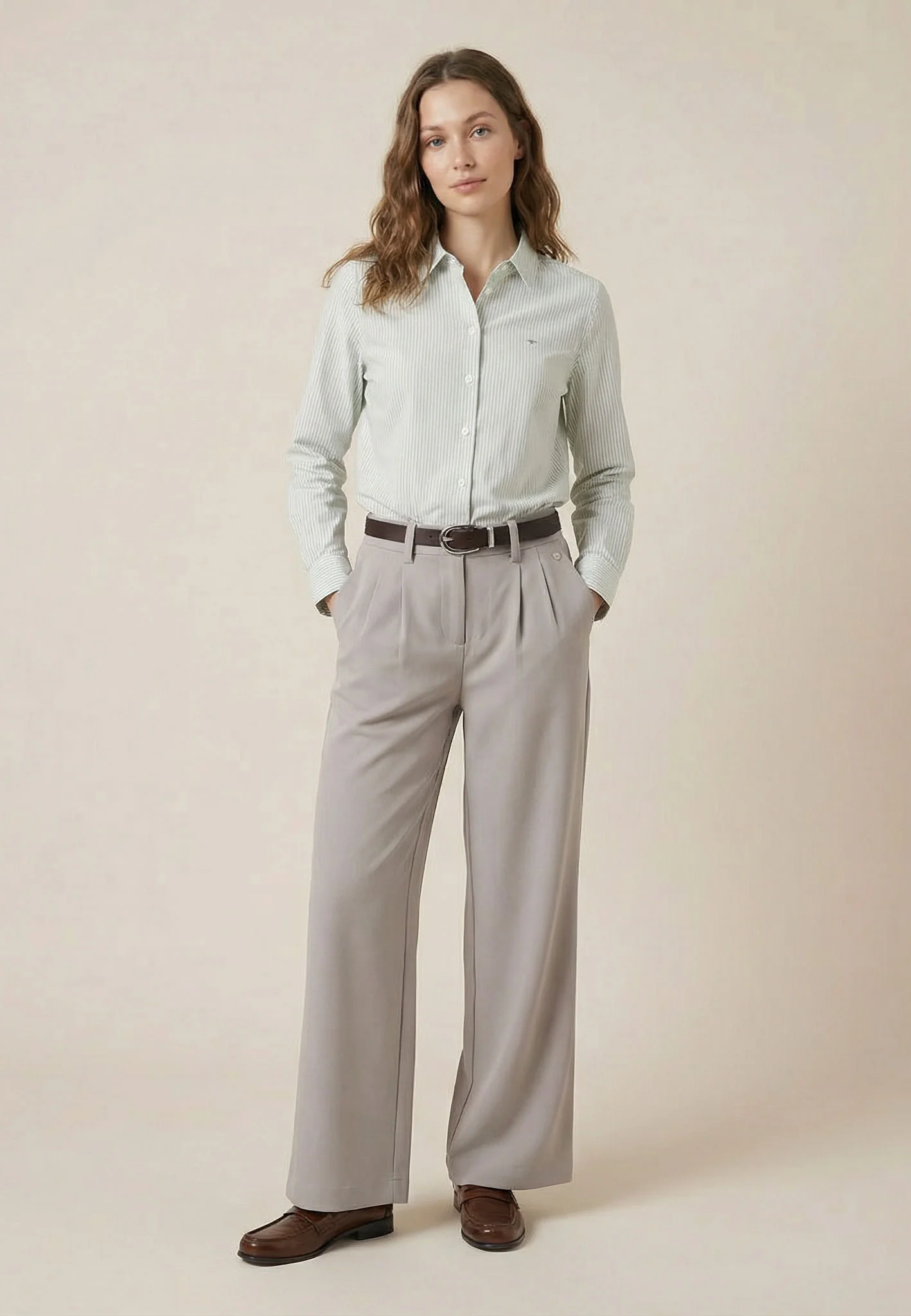 Oxfordbluse aus Baumwolle mit Streifenmuster - Image 7