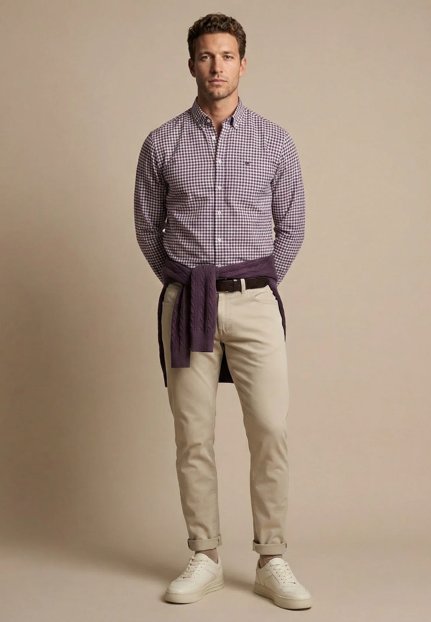 Oxfordhemd aus Baumwolle mit Button-Down-Kragen und Karomuster - Image 4