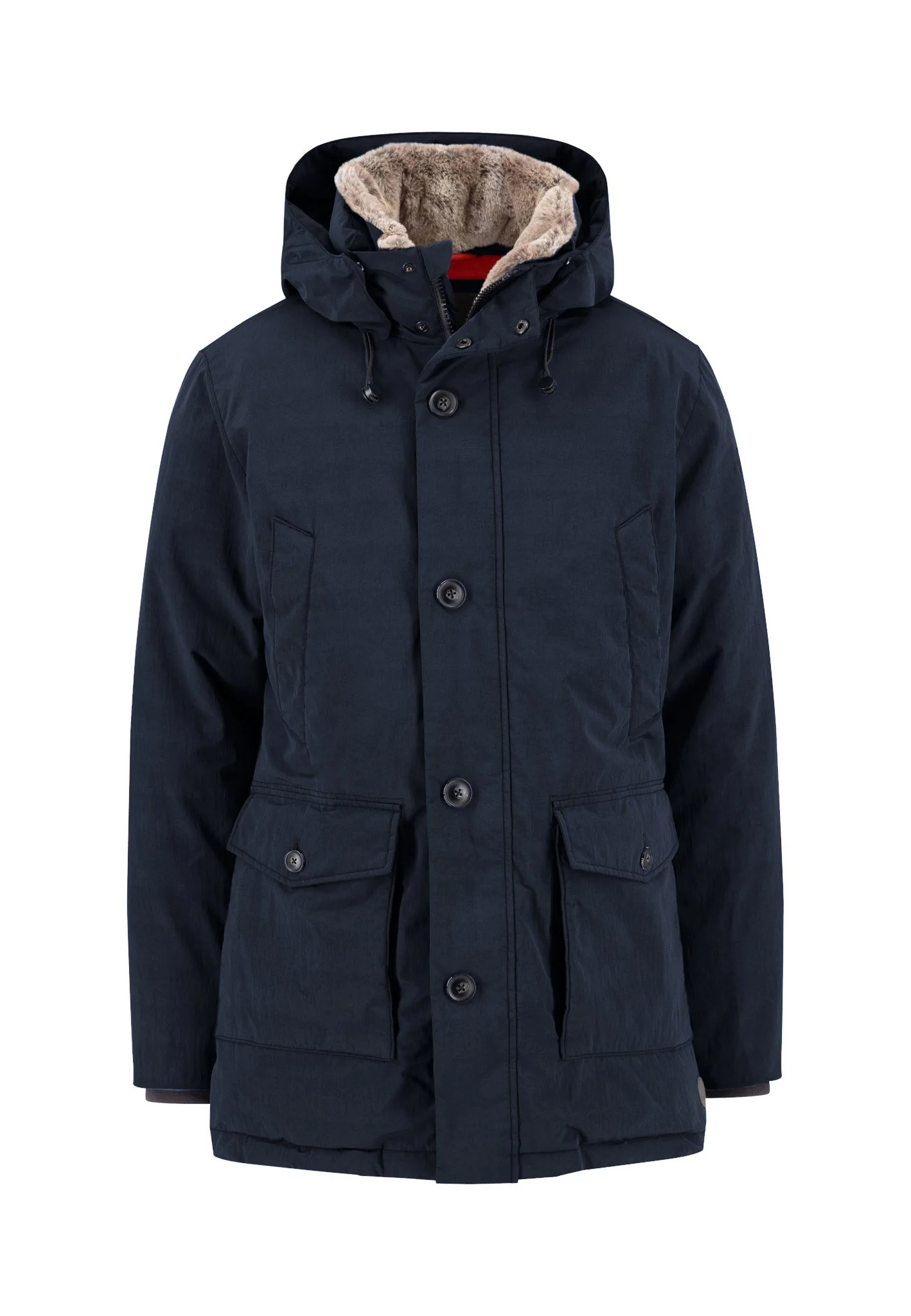 Parka aus Materialmix mit Kapuze und Teddyfutter - Image 3