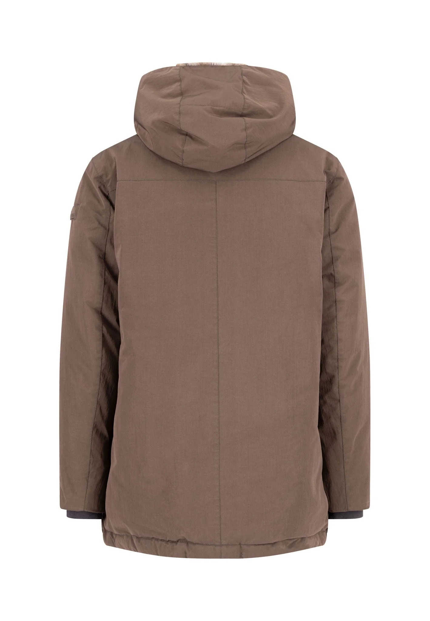 Parka aus Materialmix mit Kapuze und Teddyfutter - Image 6