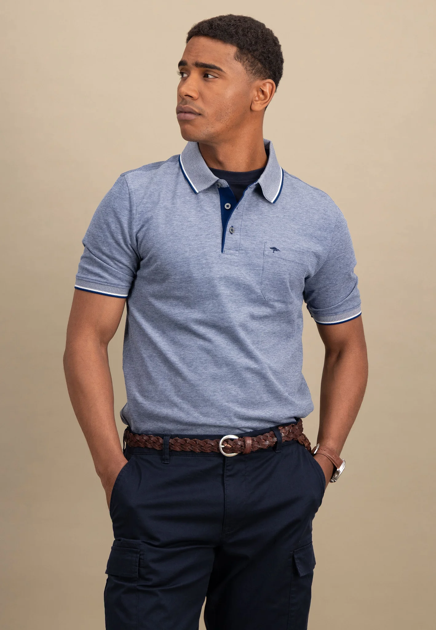 Piqué Poloshirt aus Baumwolle mit Kontrastdetails - Image 13