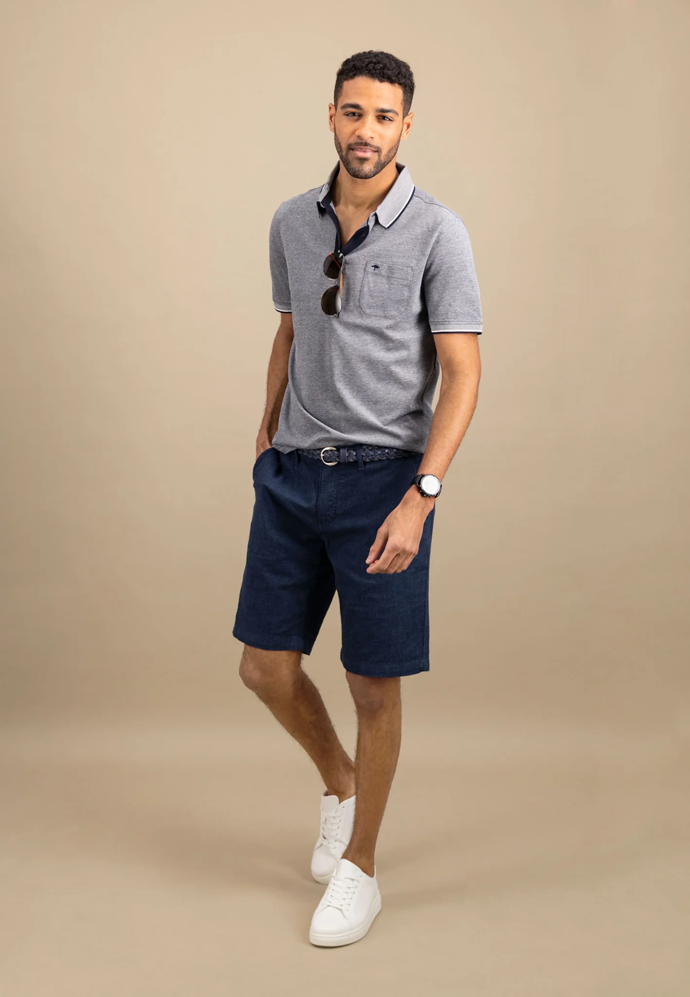 Piqué Poloshirt aus Baumwolle mit Kontrastdetails - Image 21