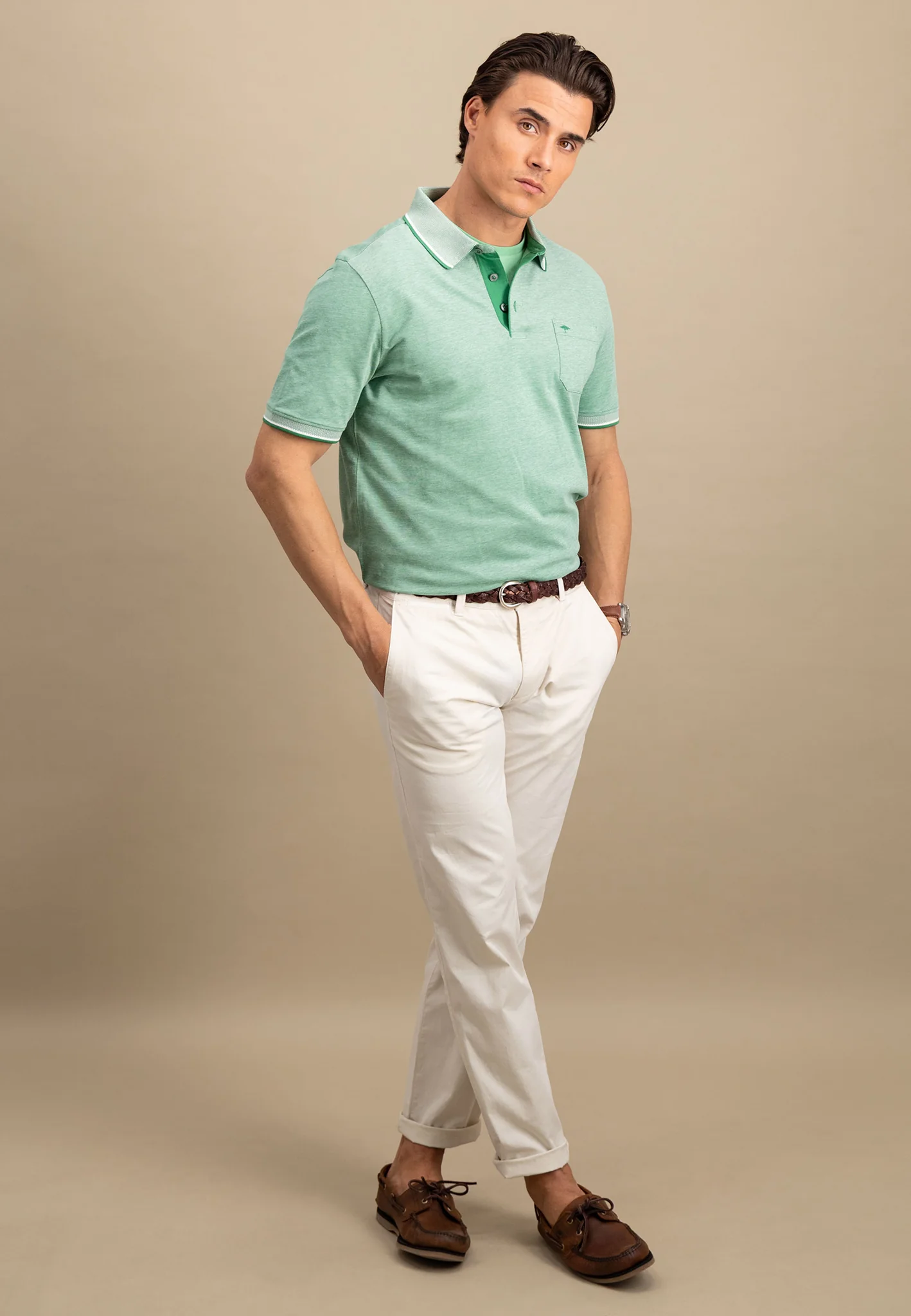 Piqué Poloshirt aus Baumwolle mit Kontrastdetails - Image 4