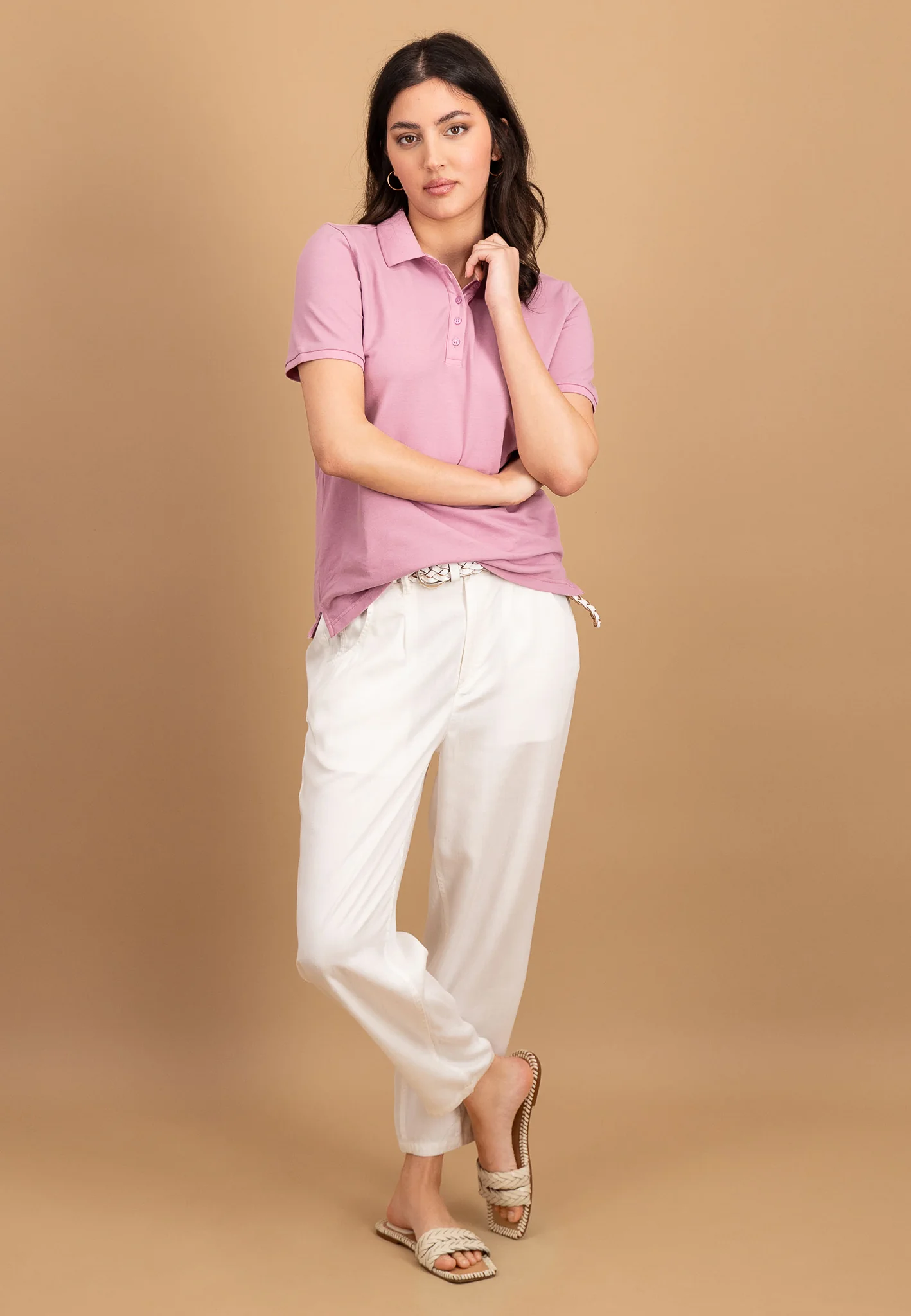 Poloshirt aus Baumwoll-Stretch mit Knopfleiste und klassischem Kragen - Image 17