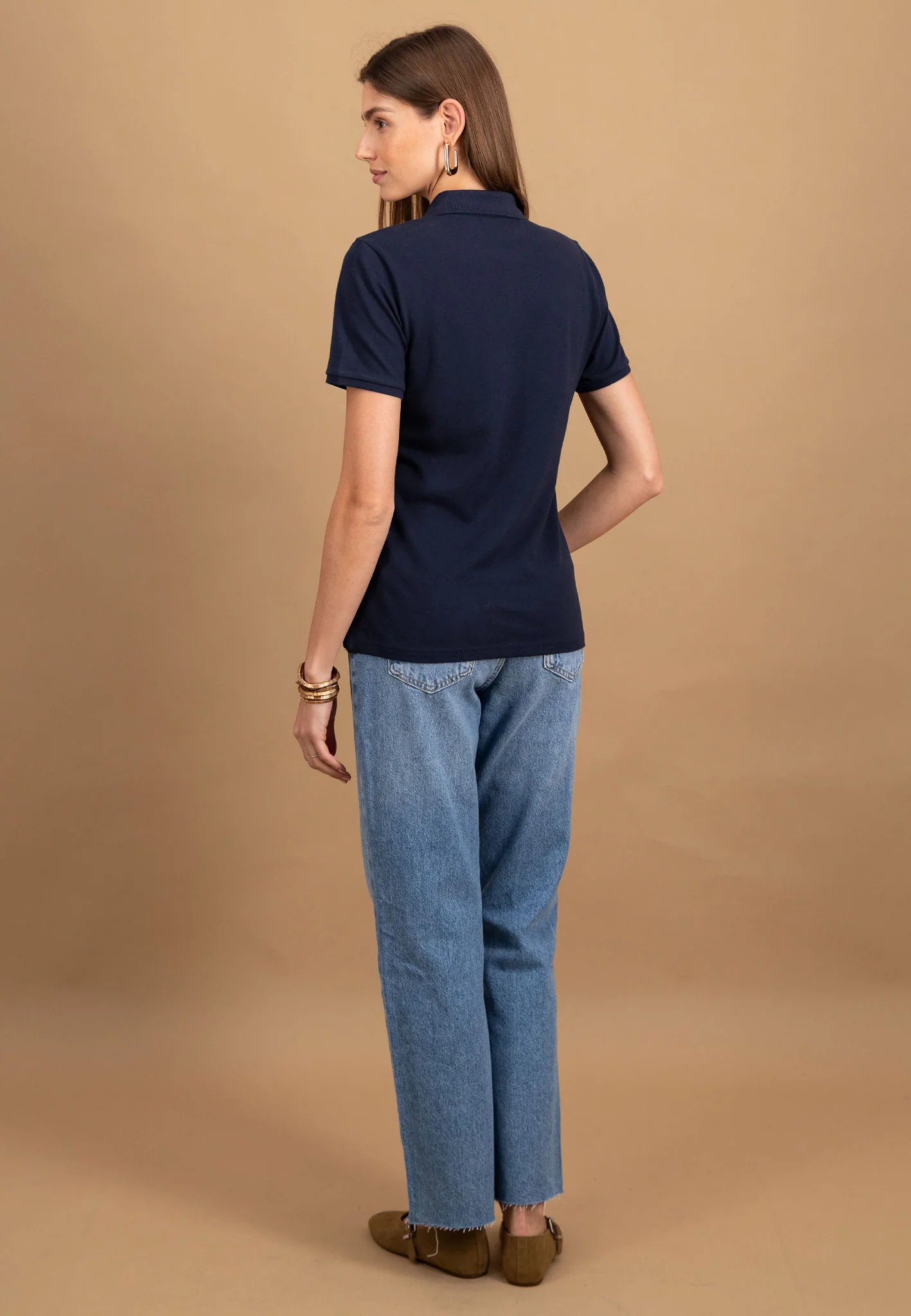 Poloshirt aus Baumwoll-Stretch mit Knopfleiste und klassischem Kragen - Image 3