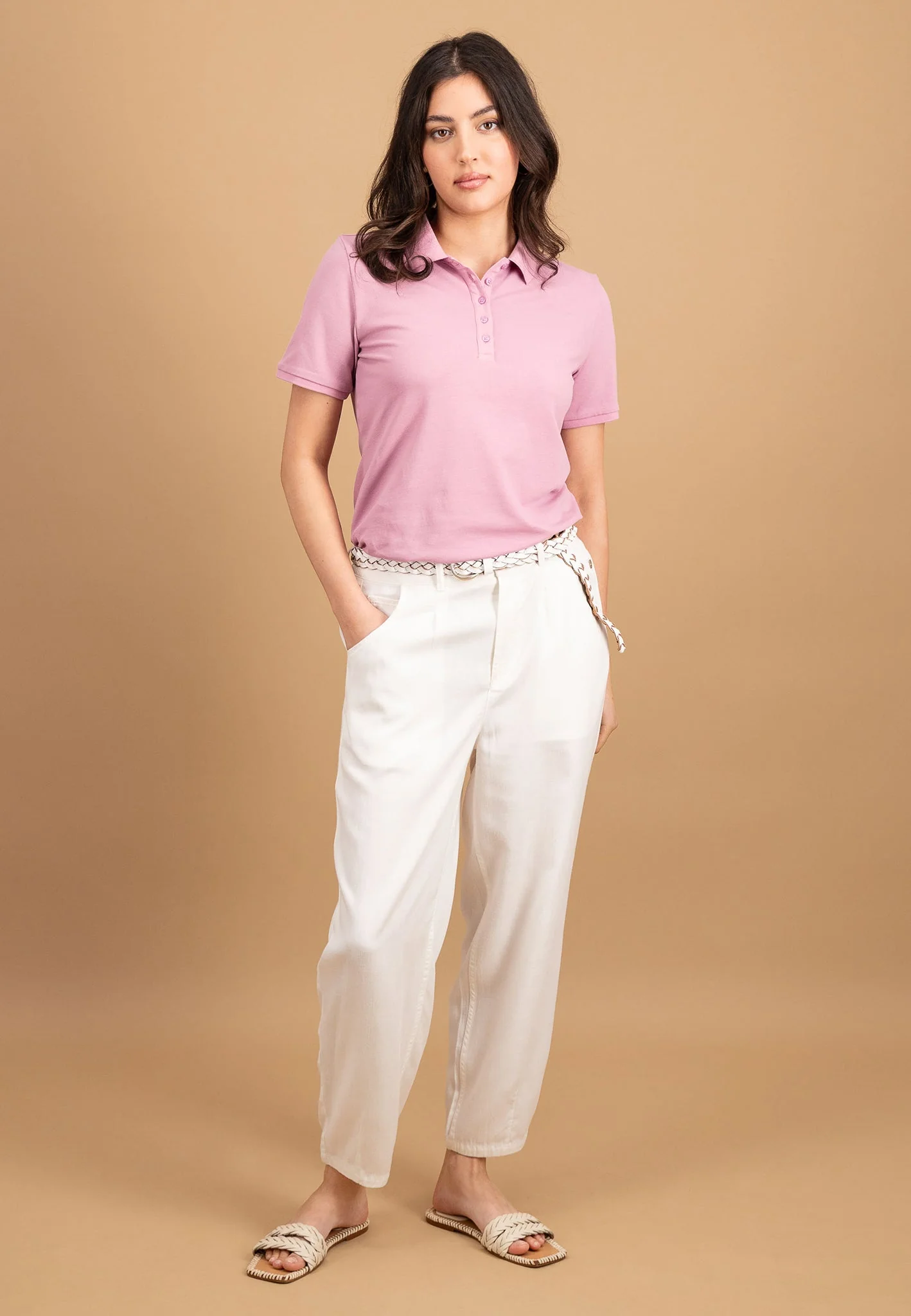 Poloshirt aus Baumwoll-Stretch mit Knopfleiste und klassischem Kragen - Image 30