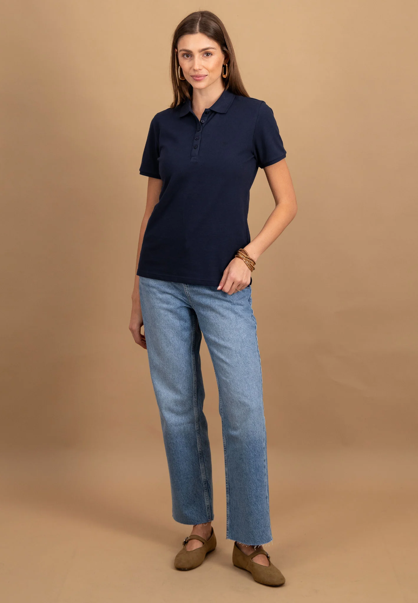Poloshirt aus Baumwoll-Stretch mit Knopfleiste und klassischem Kragen - Image 4