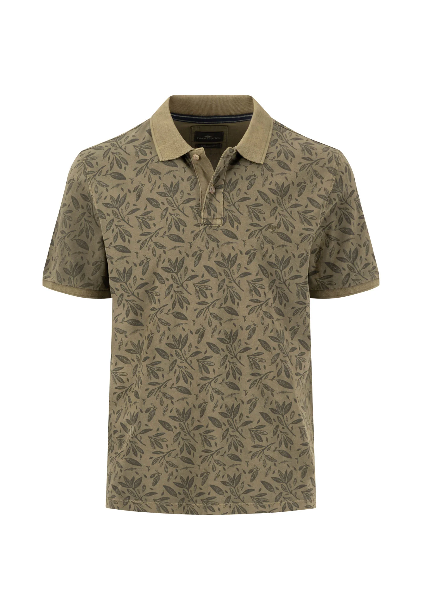 Poloshirt aus Baumwolle mit botanischem Alloverprint - Image 11