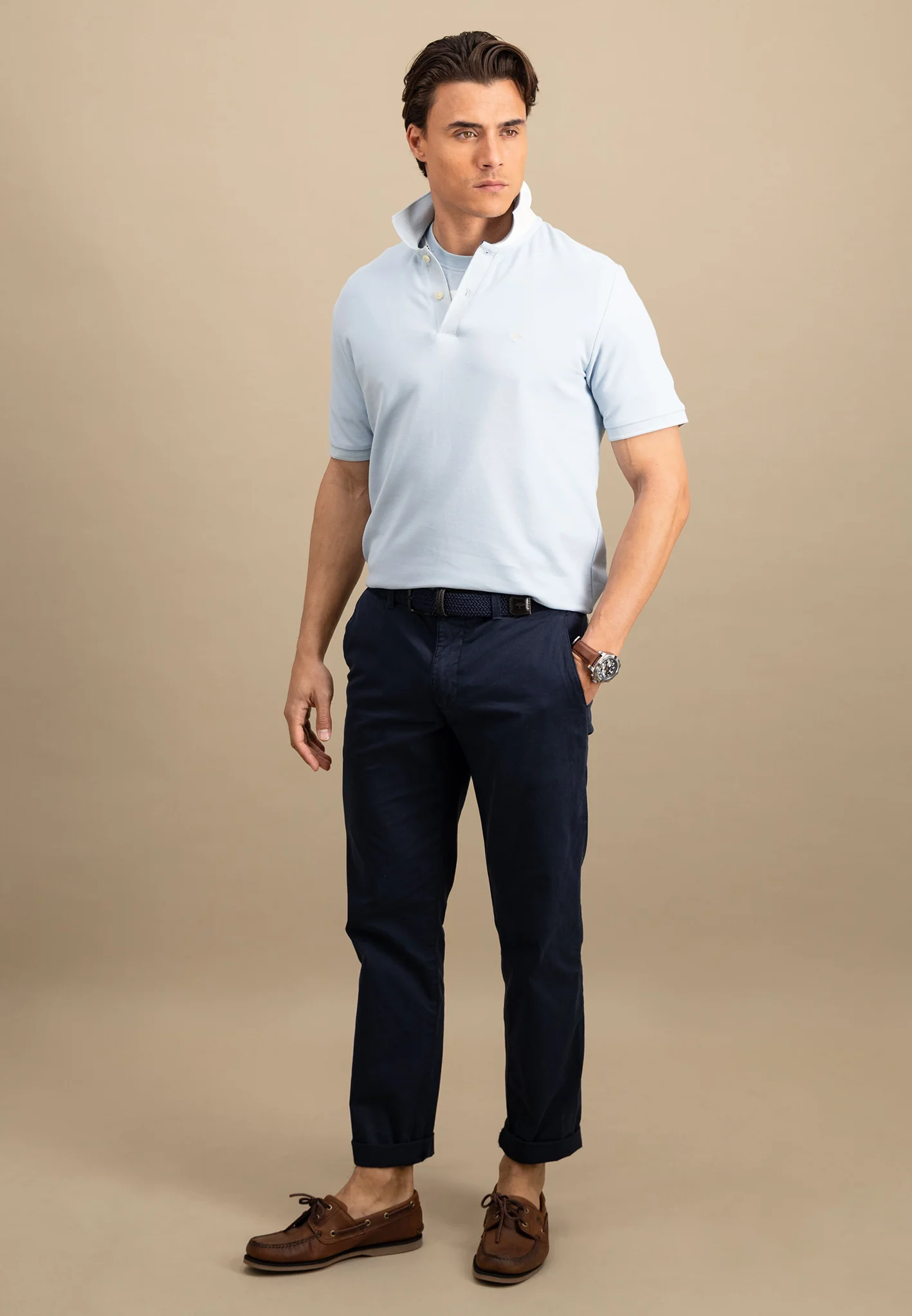 Poloshirt aus Baumwolle mit dezentem Kragendetail - Image 32