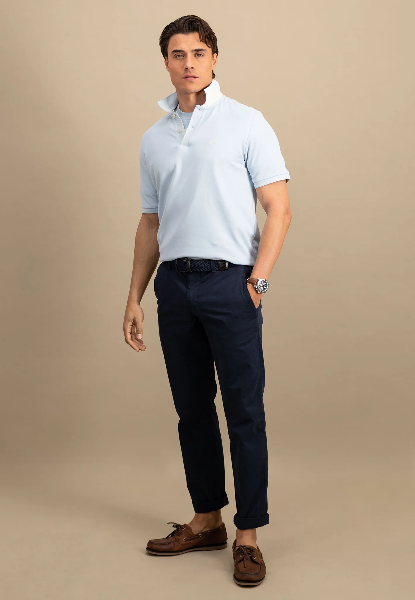 Poloshirt aus Baumwolle mit dezentem Kragendetail - Image 34