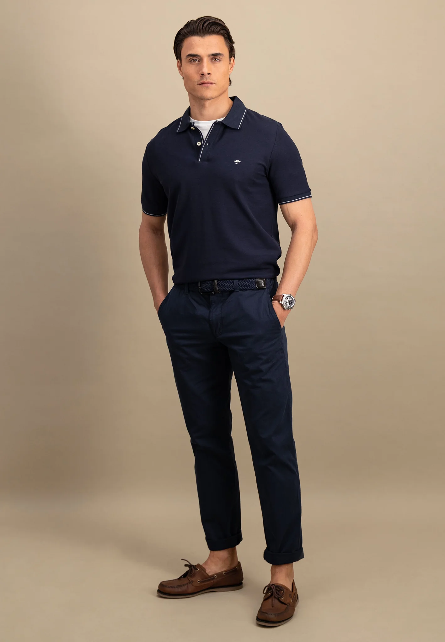 Poloshirt aus Baumwolle mit dezentem Kragendetail - Image 38