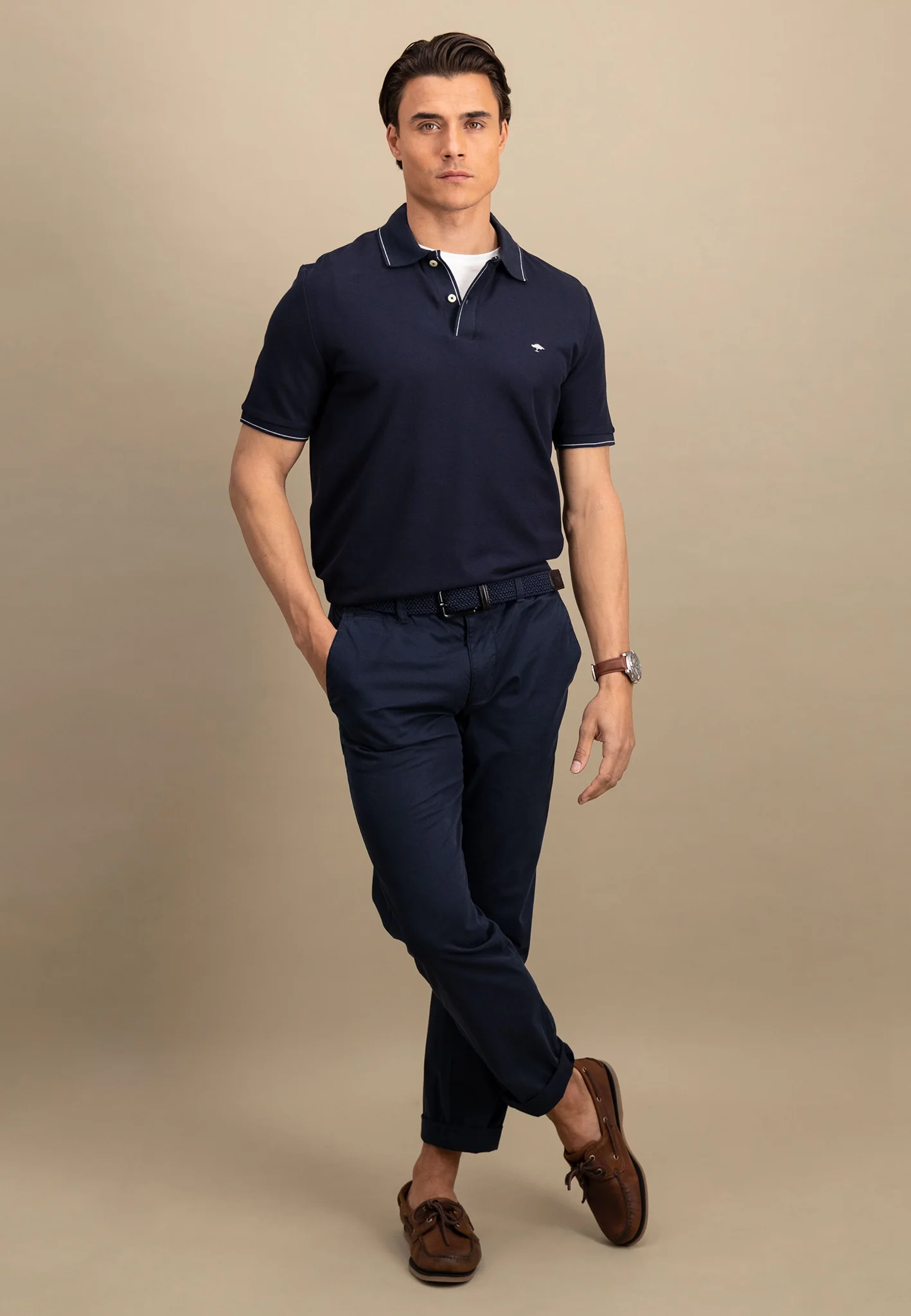 Poloshirt aus Baumwolle mit dezentem Kragendetail - Image 40