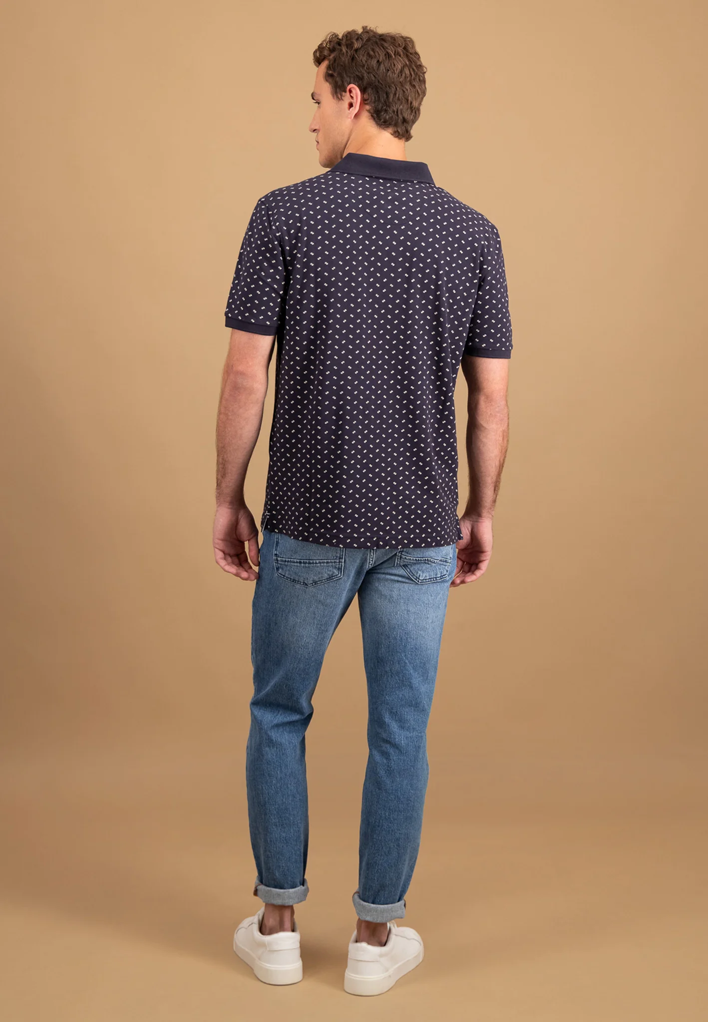 Poloshirt aus Baumwolle mit minimalistischem Print - Image 3
