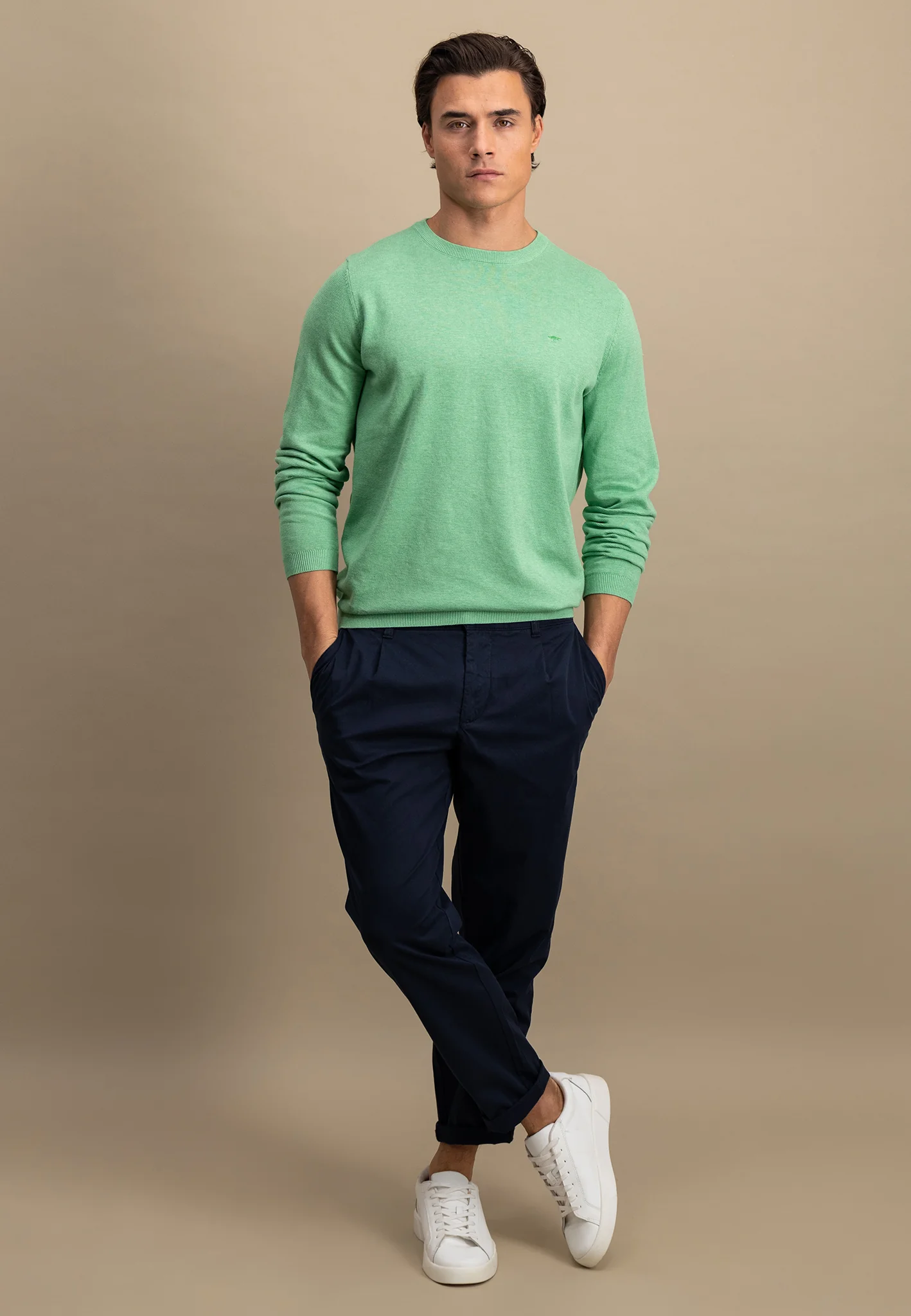 Pullover aus Baumwolle mit Rundhalsausschnitt - AIR COTTON - Image 10
