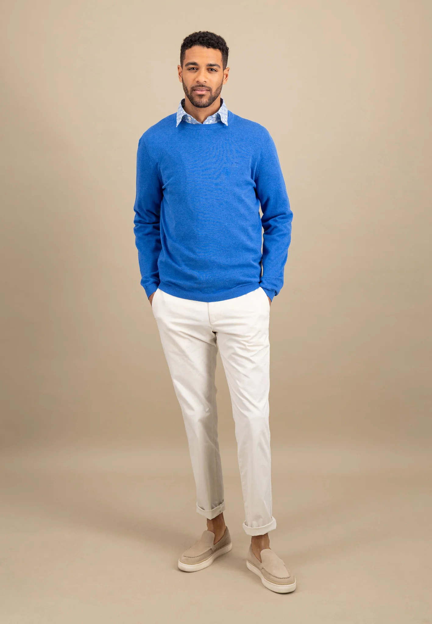 Pullover aus Baumwolle mit Rundhalsausschnitt - AIR COTTON - Image 14