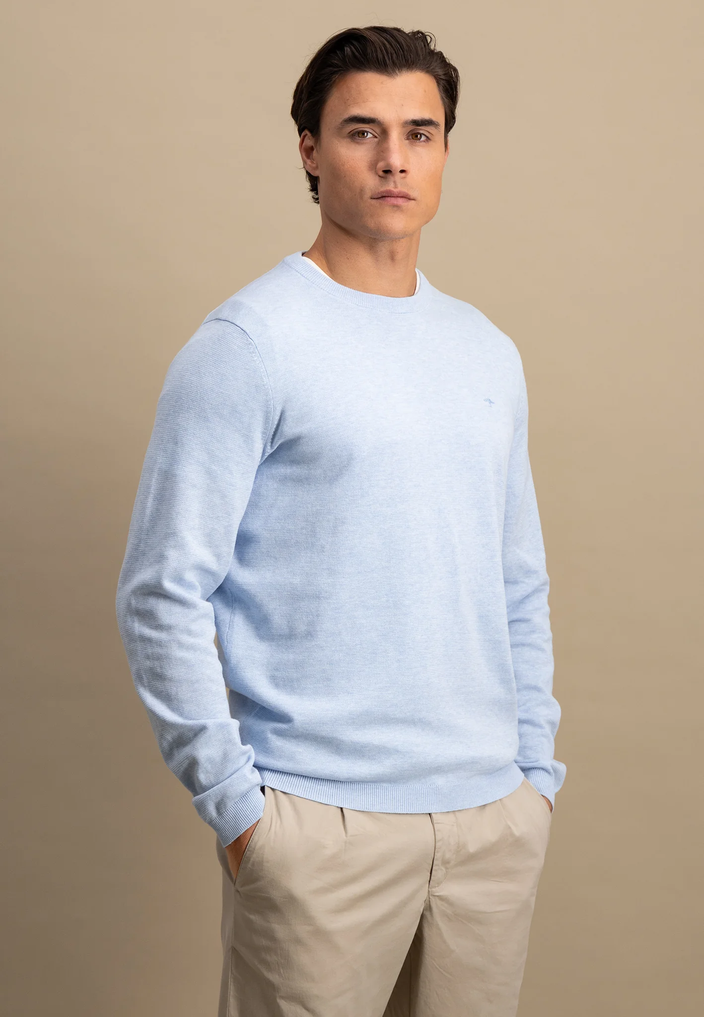 Pullover aus Baumwolle mit Rundhalsausschnitt - AIR COTTON - Image 19
