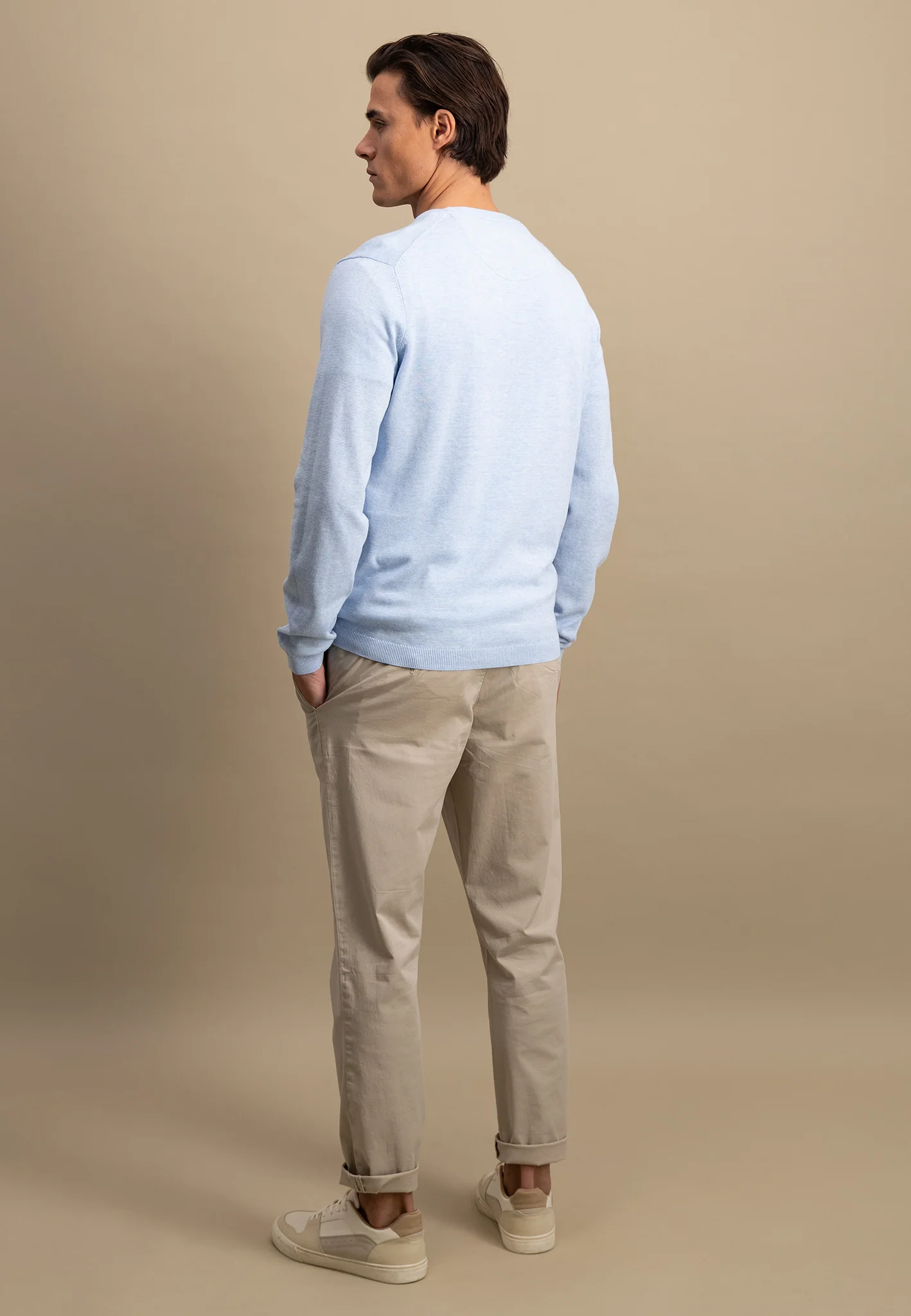 Pullover aus Baumwolle mit Rundhalsausschnitt - AIR COTTON - Image 21