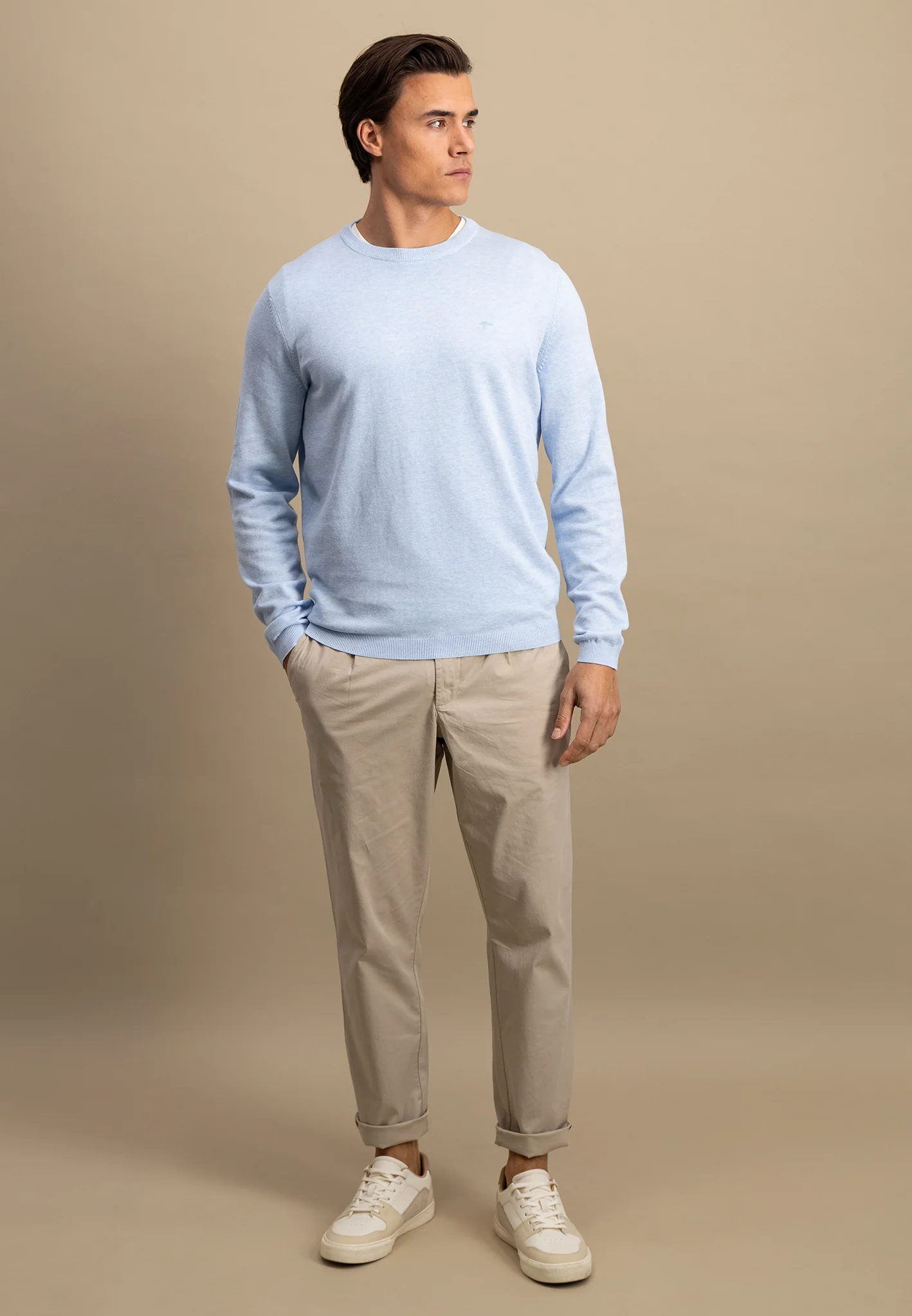 Pullover aus Baumwolle mit Rundhalsausschnitt - AIR COTTON - Image 22