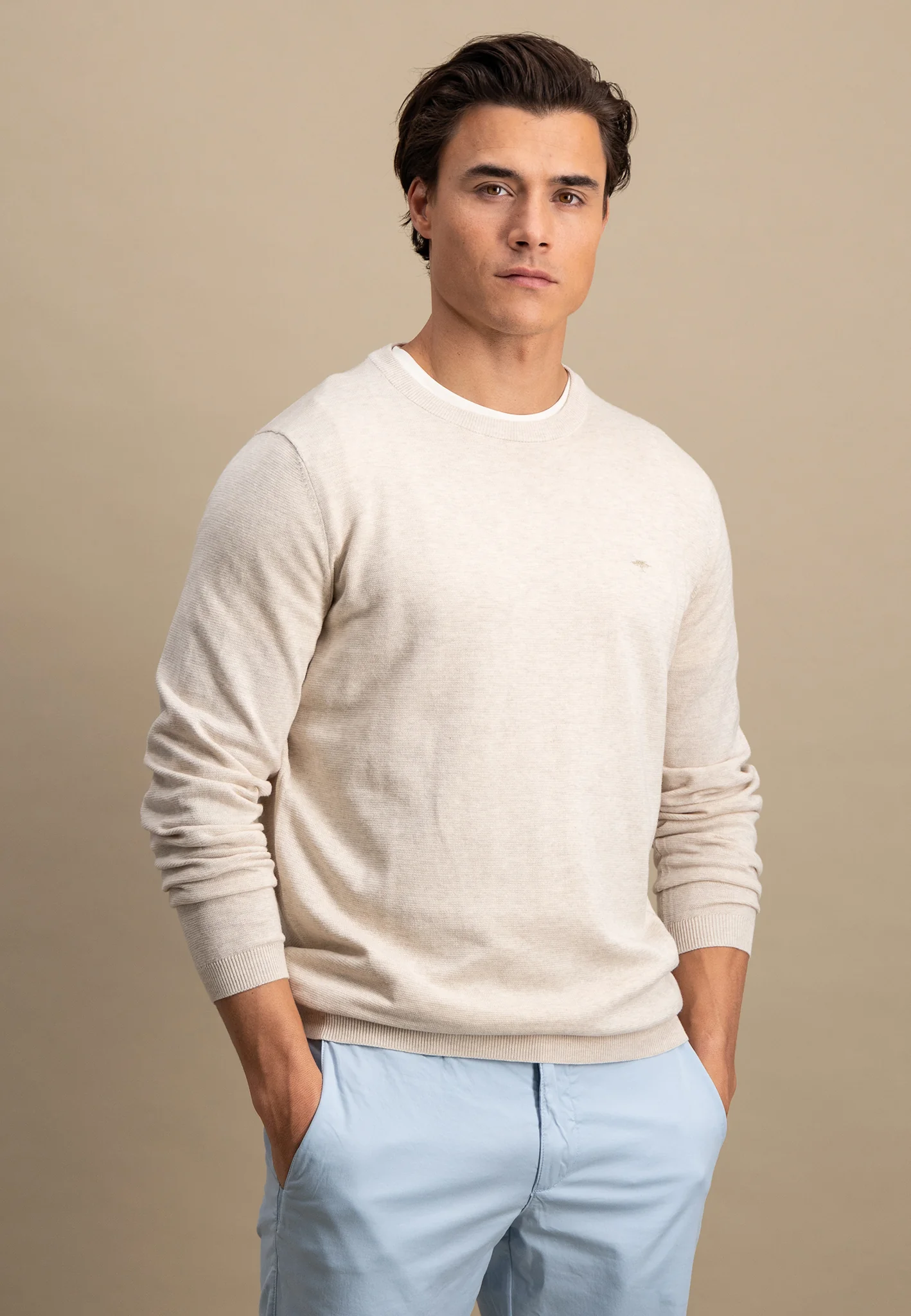 Pullover aus Baumwolle mit Rundhalsausschnitt - AIR COTTON - Image 25
