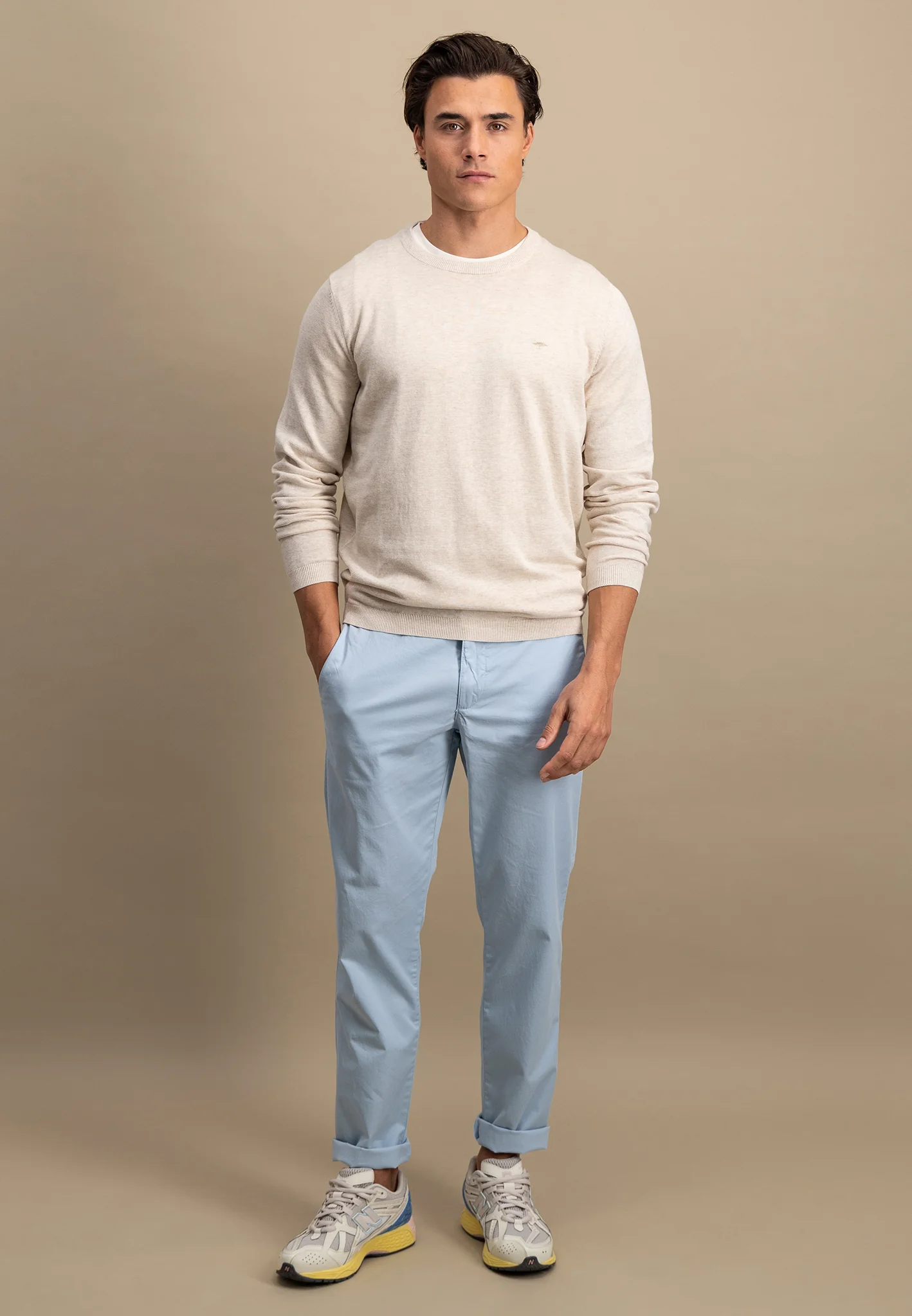 Pullover aus Baumwolle mit Rundhalsausschnitt - AIR COTTON - Image 26