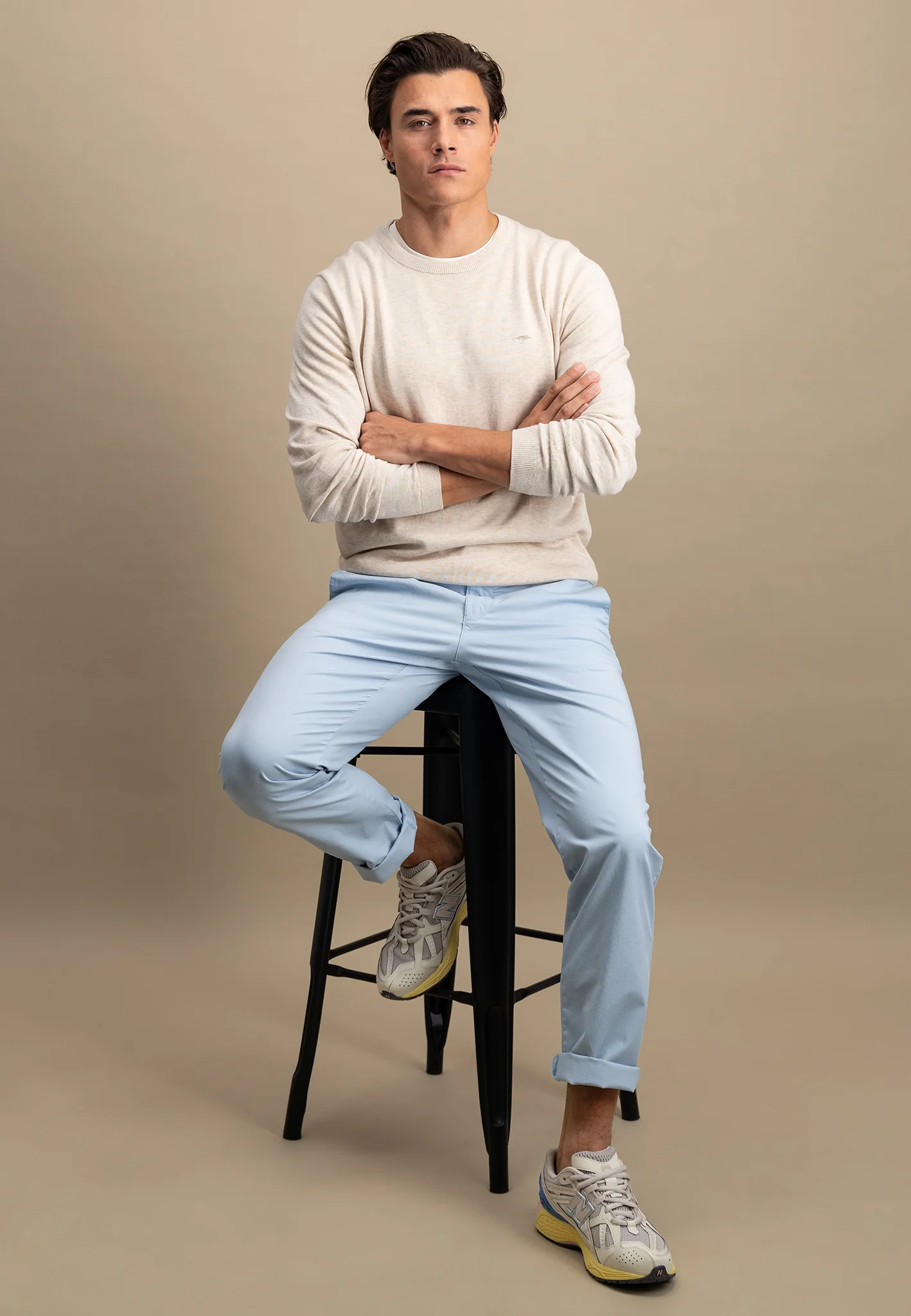 Pullover aus Baumwolle mit Rundhalsausschnitt - AIR COTTON - Image 28