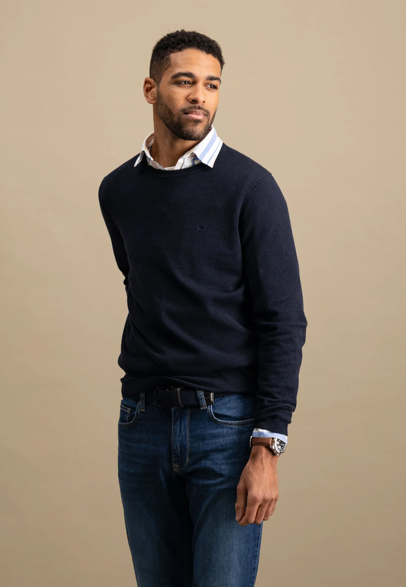 Pullover aus Baumwolle mit Rundhalsausschnitt - AIR COTTON - Image 37