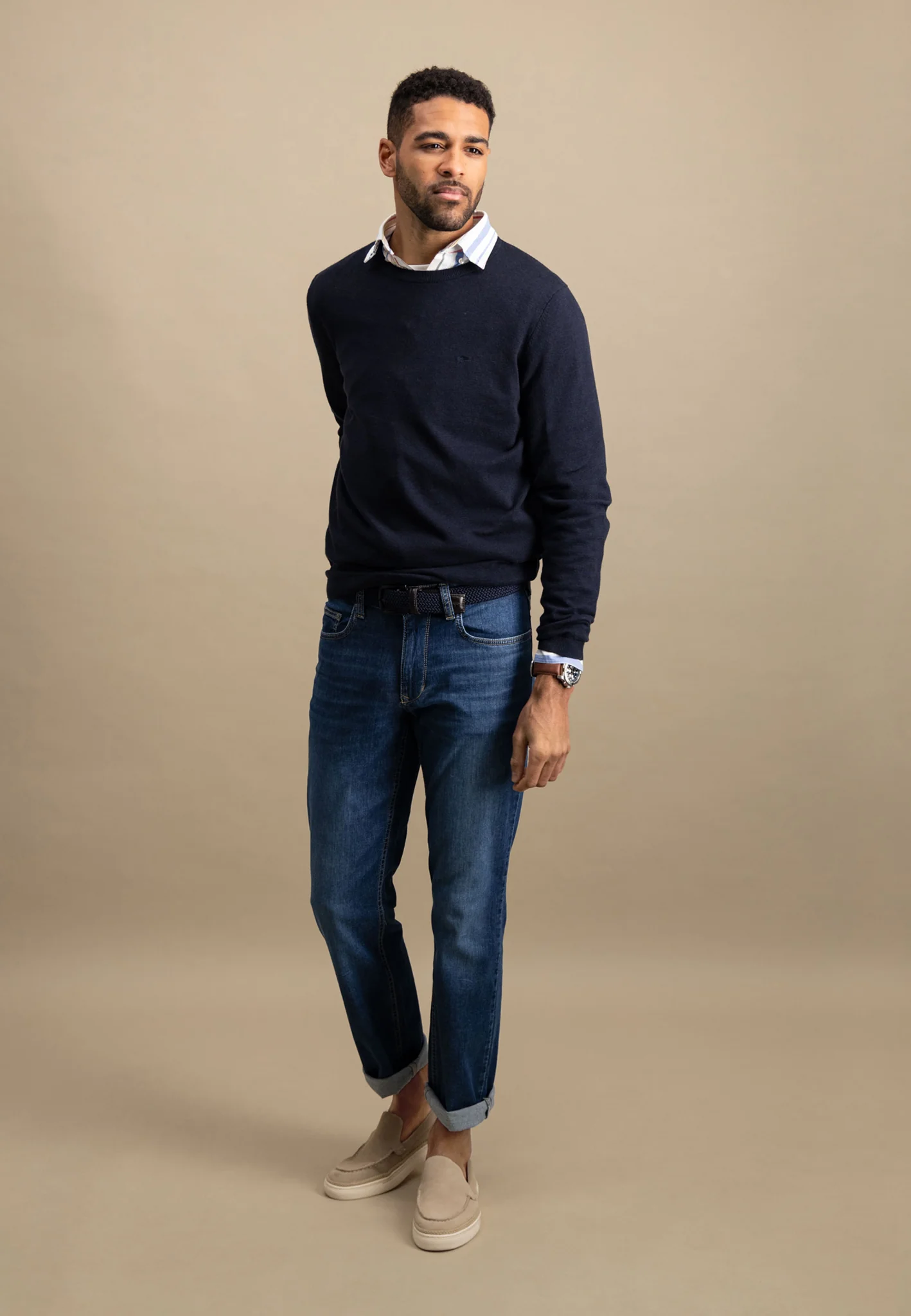 Pullover aus Baumwolle mit Rundhalsausschnitt - AIR COTTON - Image 40