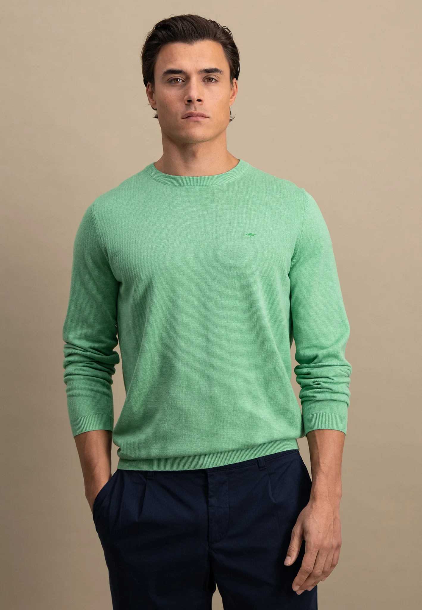Pullover aus Baumwolle mit Rundhalsausschnitt - AIR COTTON - Image 7